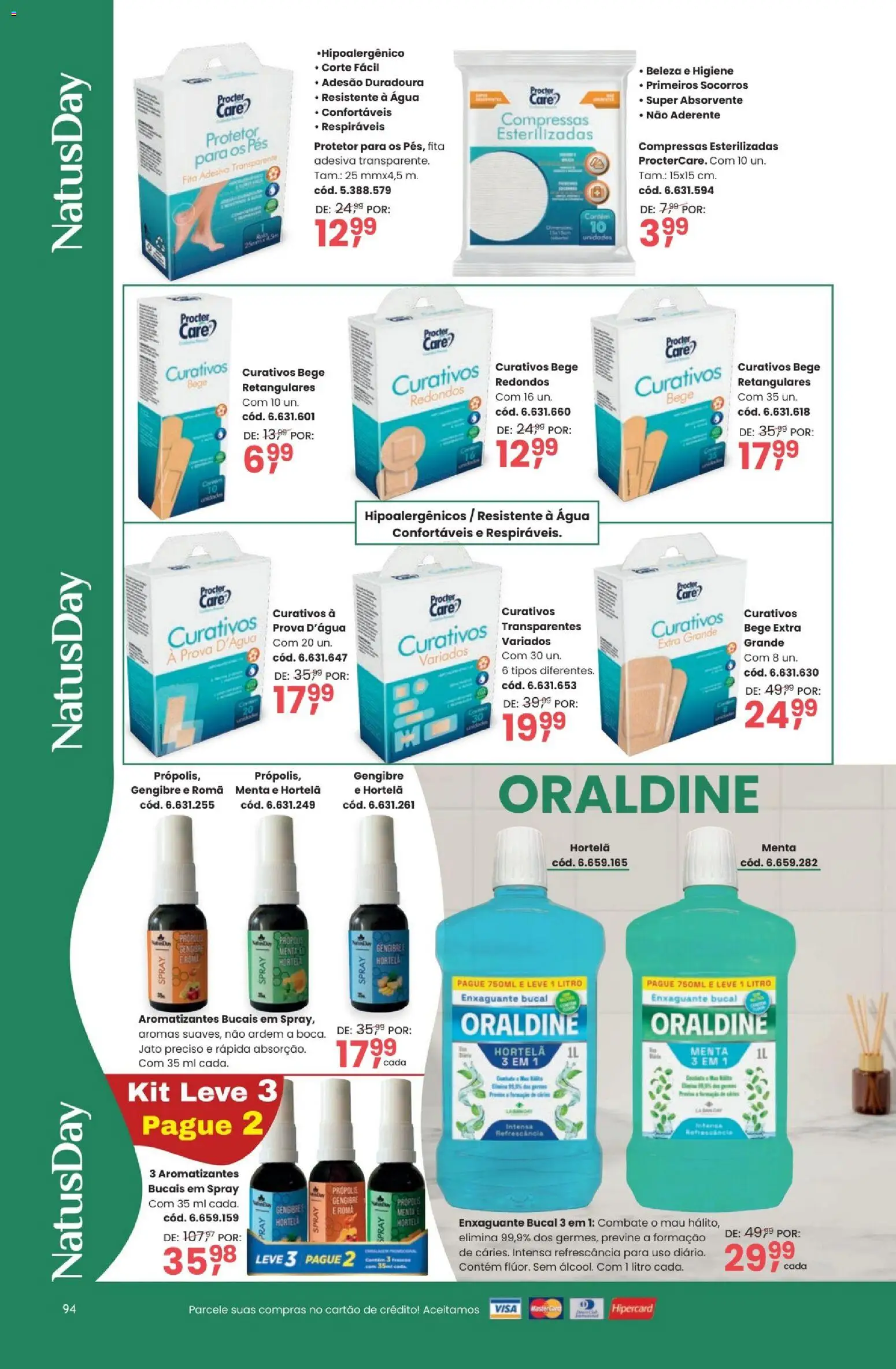 Quatro Estações Folheto - válido de 03.03.2026 | Página: 94 | Produtos: Gengibre, Hortelã, Enxaguante bucal, Absorvente