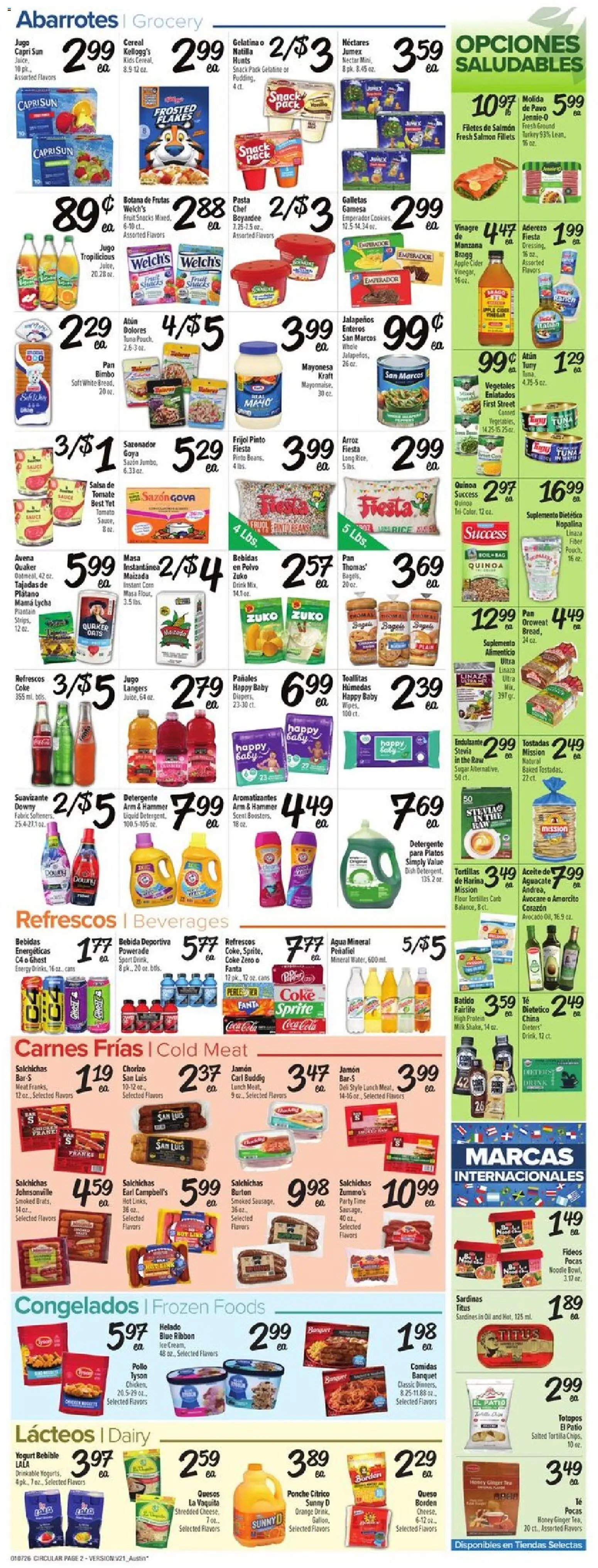 Fiesta Mart Weekly Ad - valid from 07.01.2026 | Page: 2 | Products: Cider, Bread, Rice, Sugar