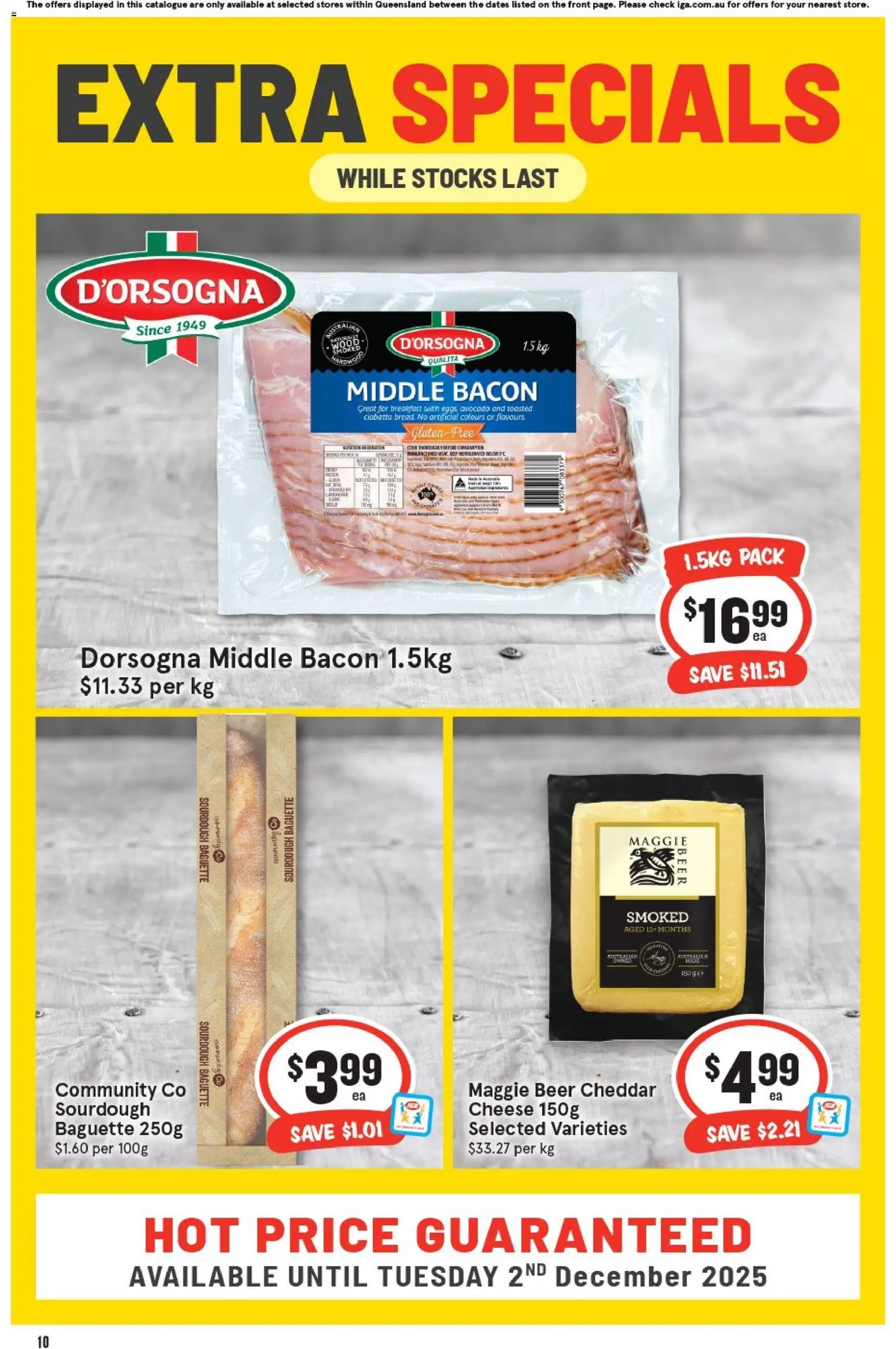 IGA catalogue - valid from 05.11.2025 | Page: 4 | Products: Bacon, Beer, Avocado, Wood