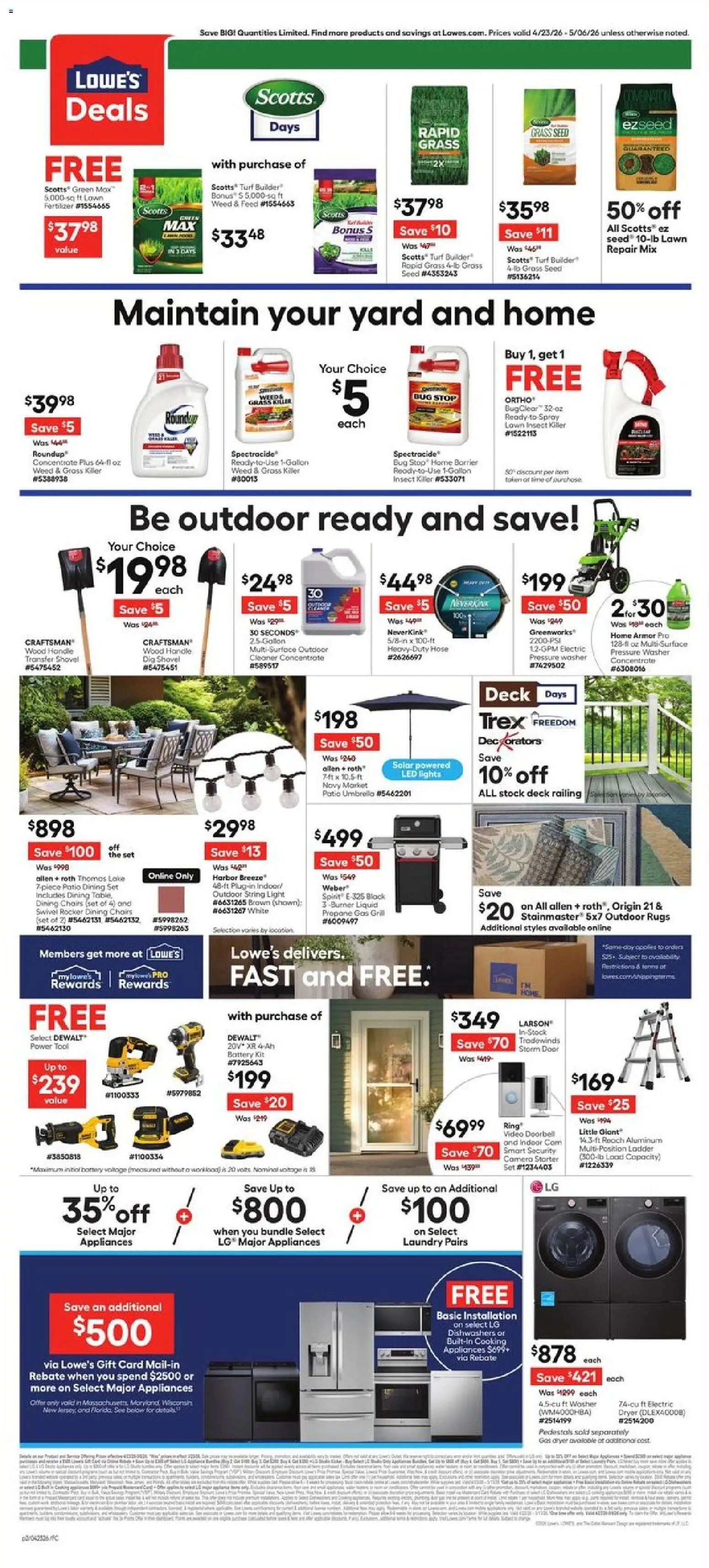 Lowe's Weekly Ad - valid from 23.04.2026 | Page: 2 | Products: Swivel, Ring, Starter, Dryer