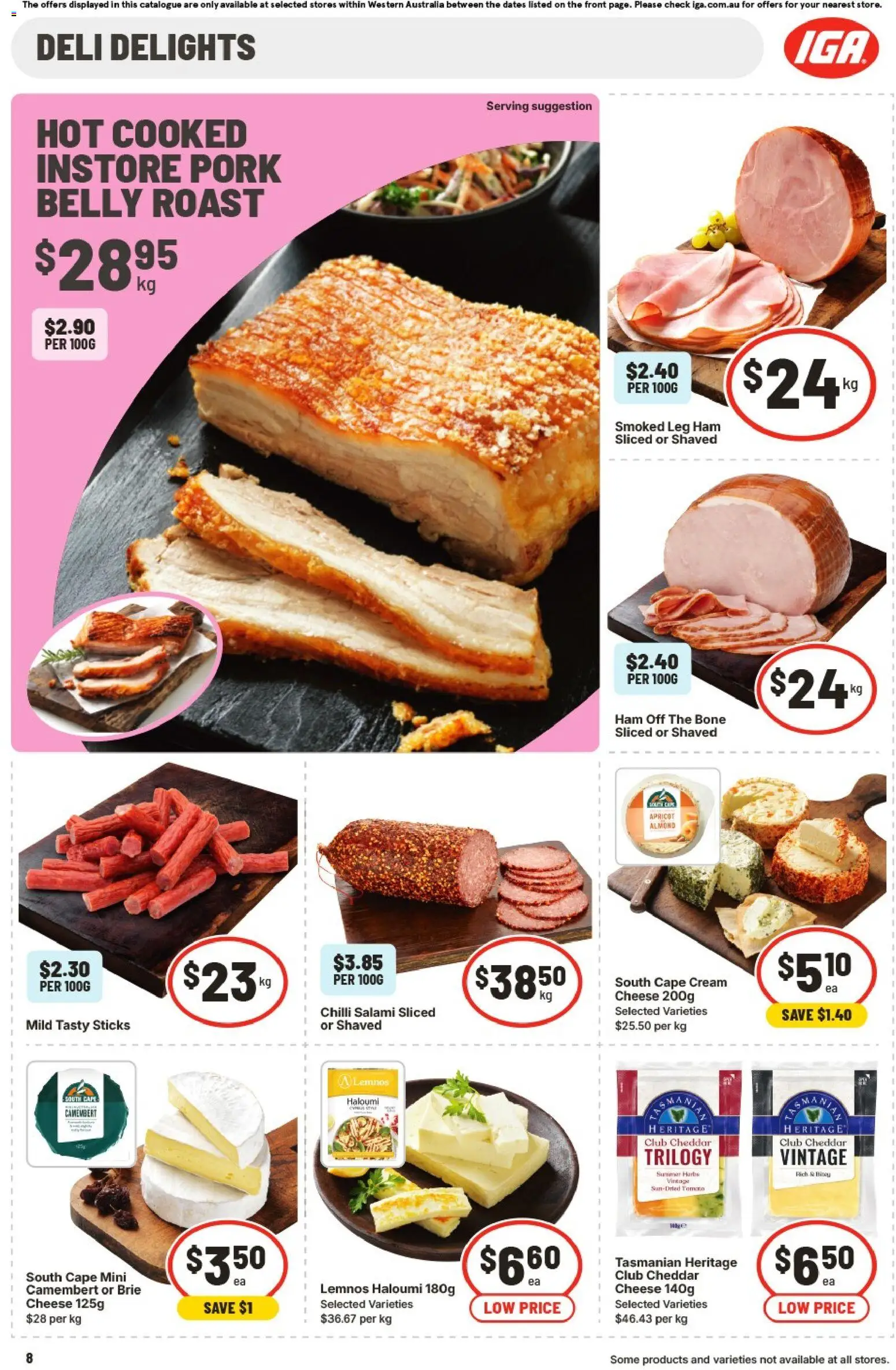 IGA catalogue - valid from 28.01.2026 | Page: 8 | Products: Cheese, Salami, Pork, Chilli