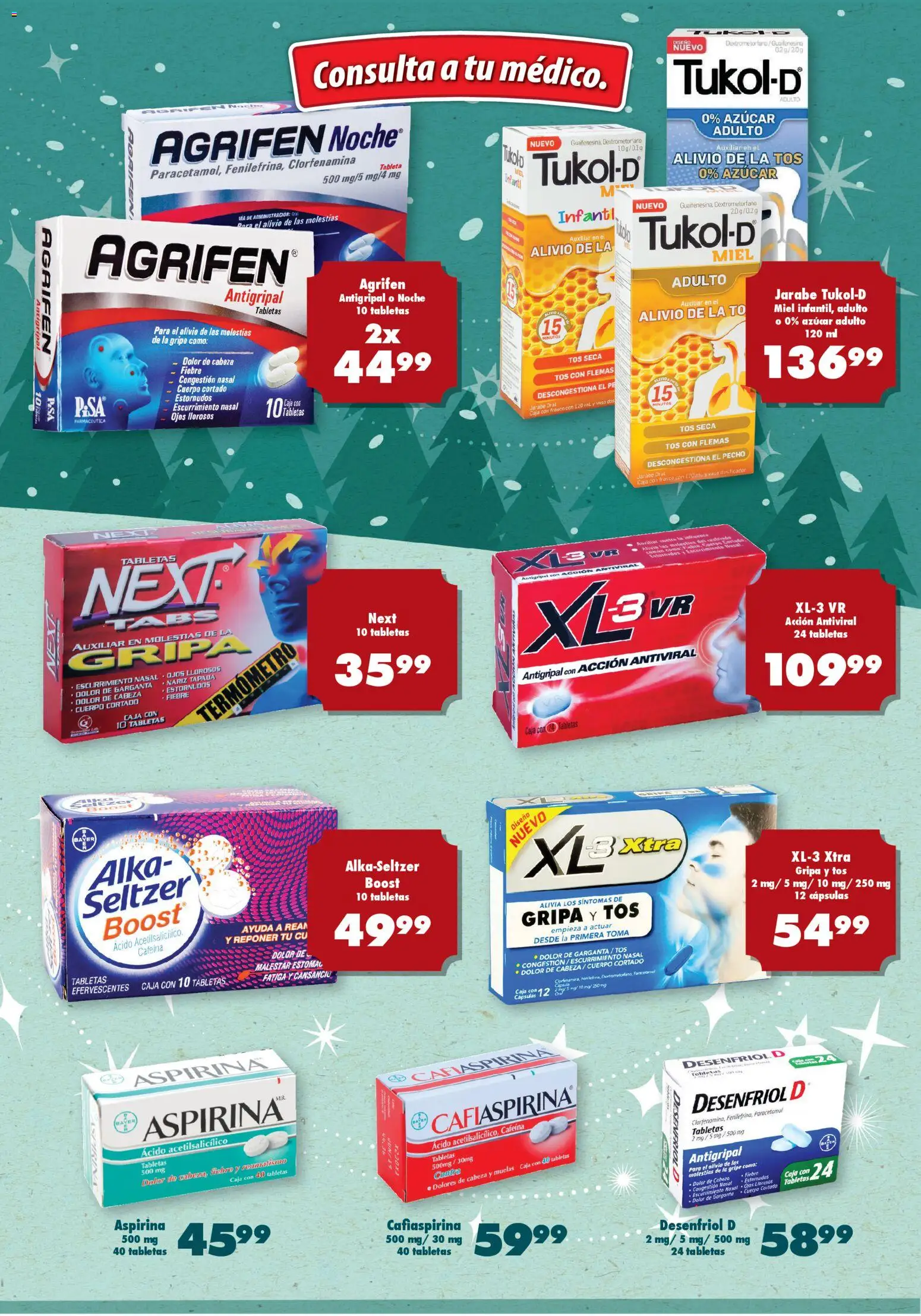 Nuevas ofertas de S-Mart válidas en toda la República Mexicana desde el 18.11.2025. ¡Encuentra las mejores ofertas en S-Mart folleto Ofertas de Feria Juárez! | Página: 3 | Productos: Frasco, Antigripal, Caja, Tableta