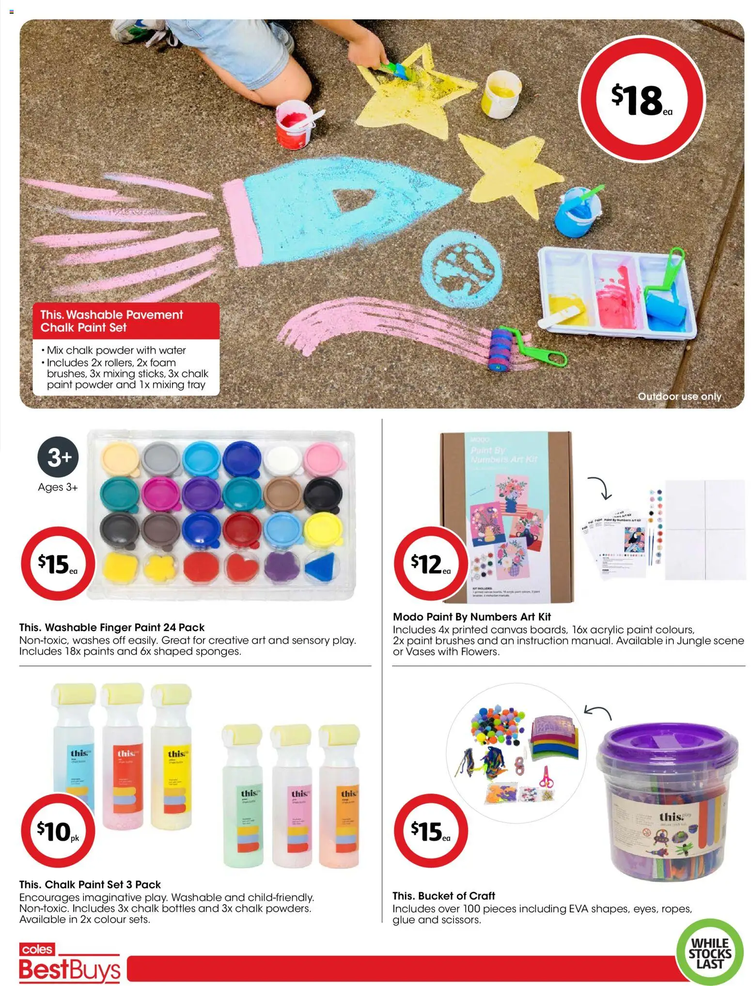 Coles catalogue - valid from 27.03.2026 | Page: 7 | Products: Bucket, Powder, Water, Glue