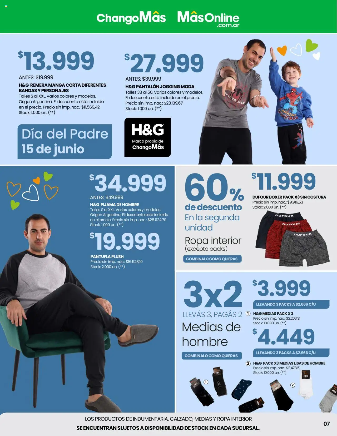 Changomas Feliz día, papá │ válido desde el 05.06.2025 | Página: 8 | Productos: Remera, Ropa, Ropa interior, Pijama