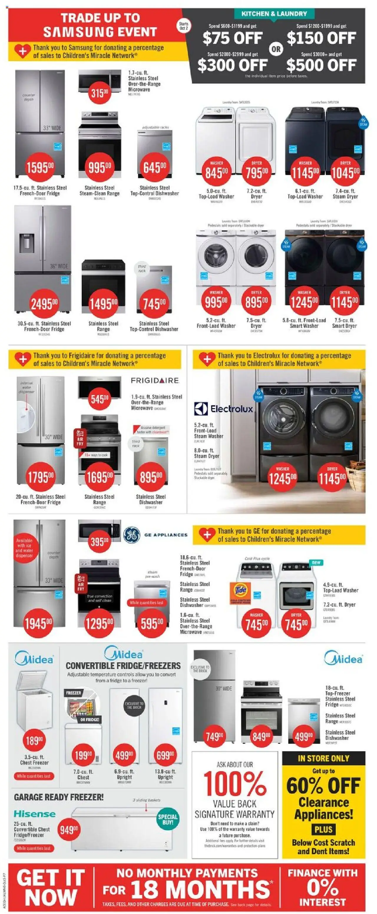 The Brick flyer valid from 30.09.2025 | Page: 15 | Products: Freezer, Dryer, Dishwasher, Detergent