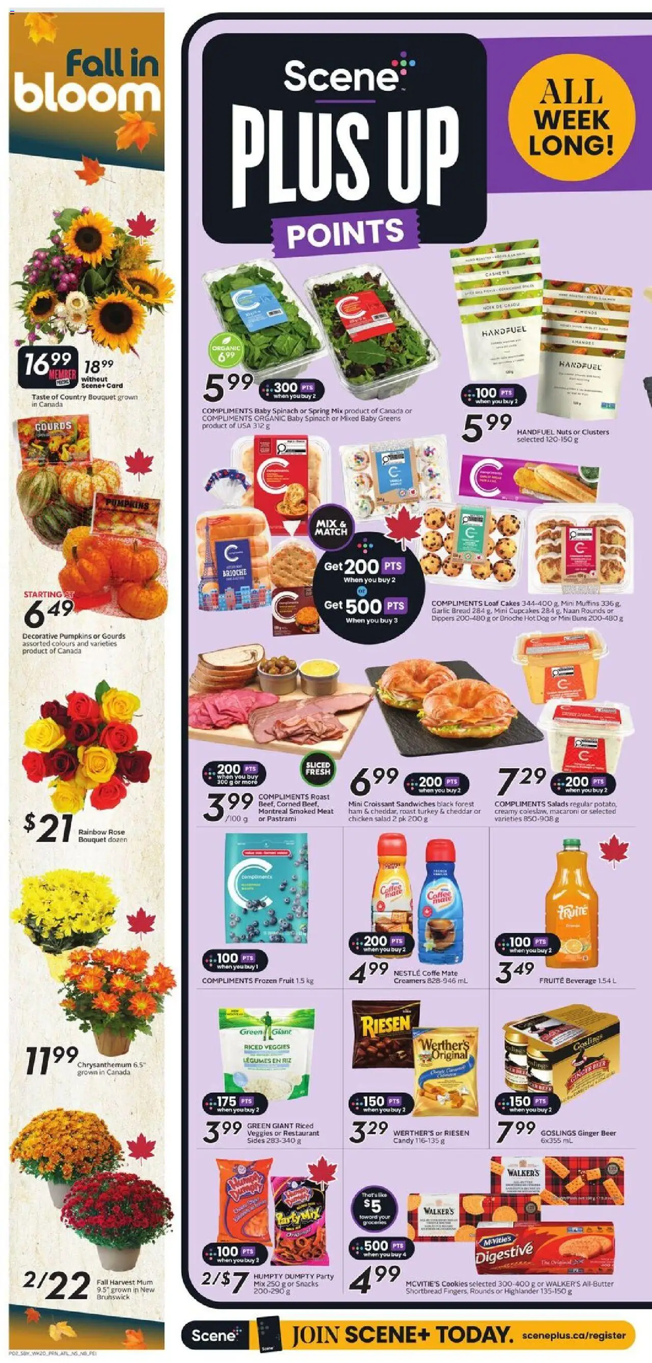 Sobeys flyer valid from 11.09.2025 | Page: 5 | Products: Cookies, Bread, Ham, Chicken