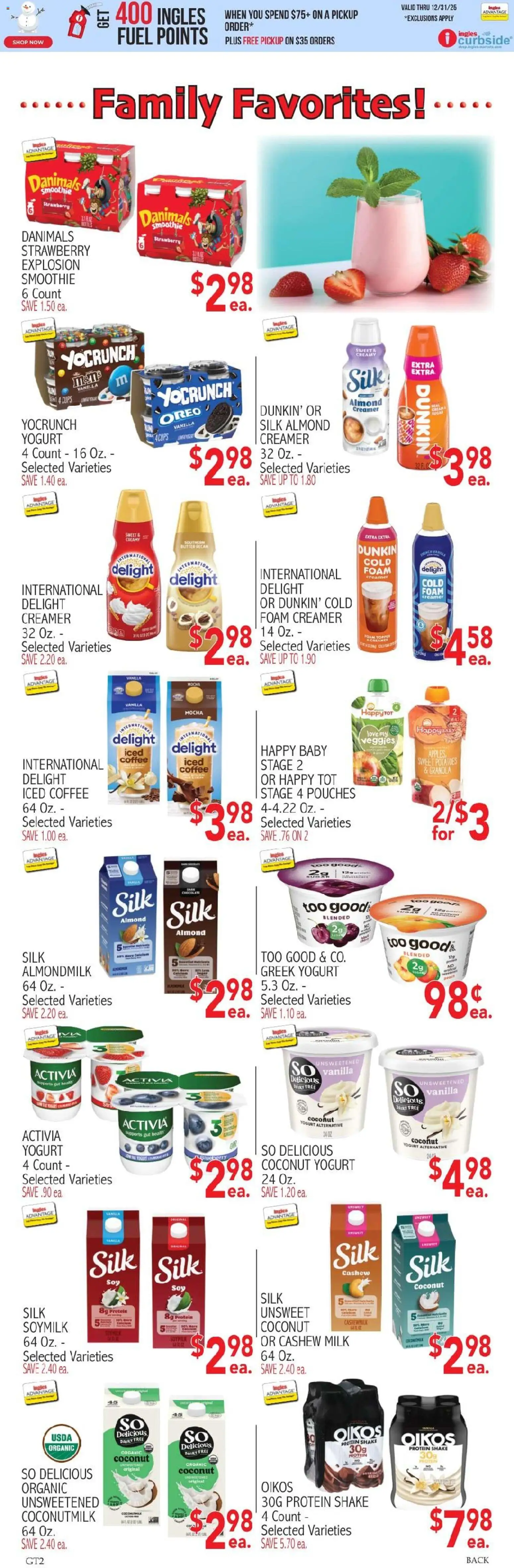 Ingles Weekly Ad - valid from 10.12.2025 | Page: 6 | Products: Milk, Yogurt, Coffee, Chocolate
