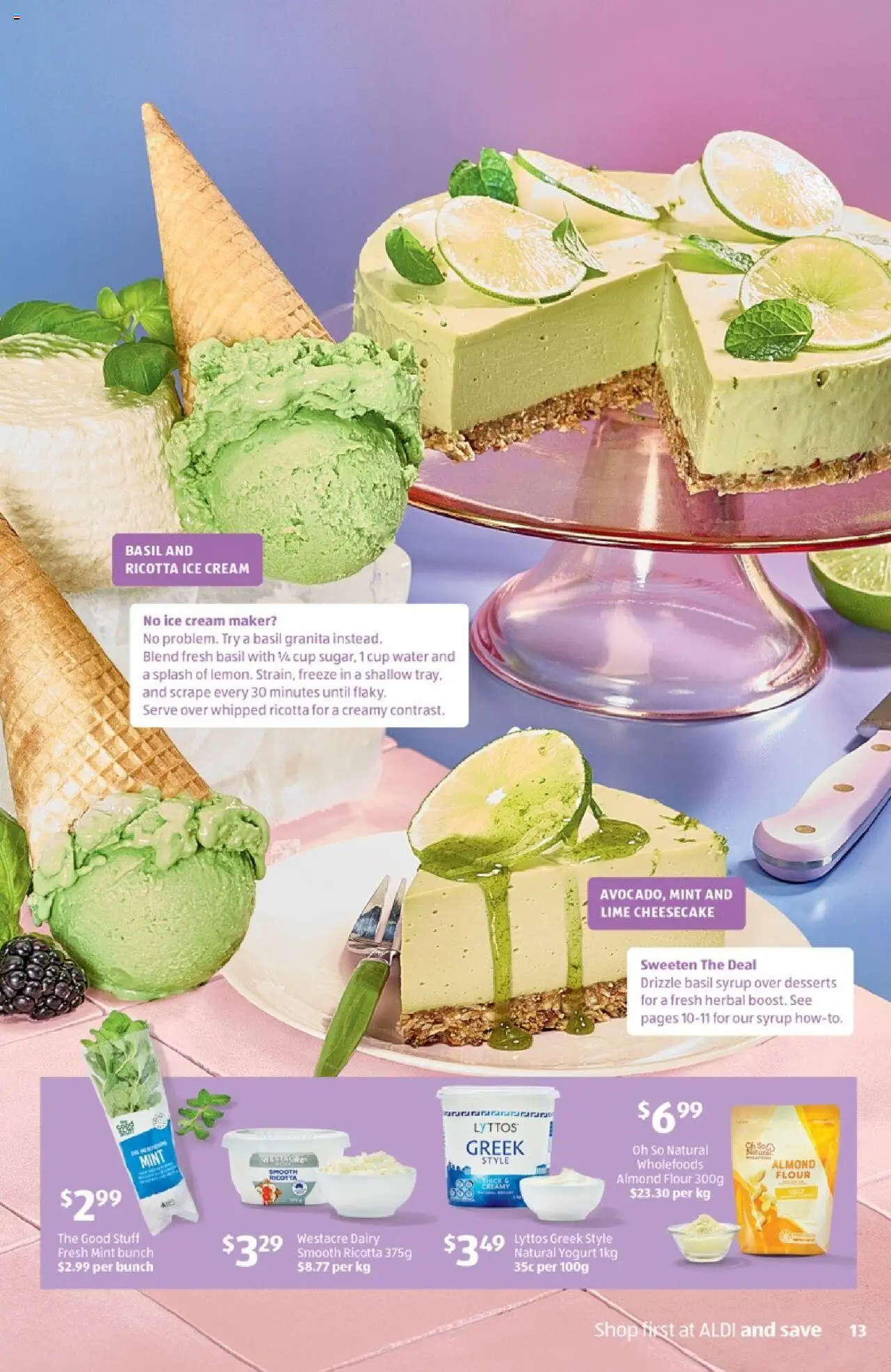 Aldi catalogue - valid from 17.09.2025 | Page: 13 | Products: Dairy, Flour, Cream, Water