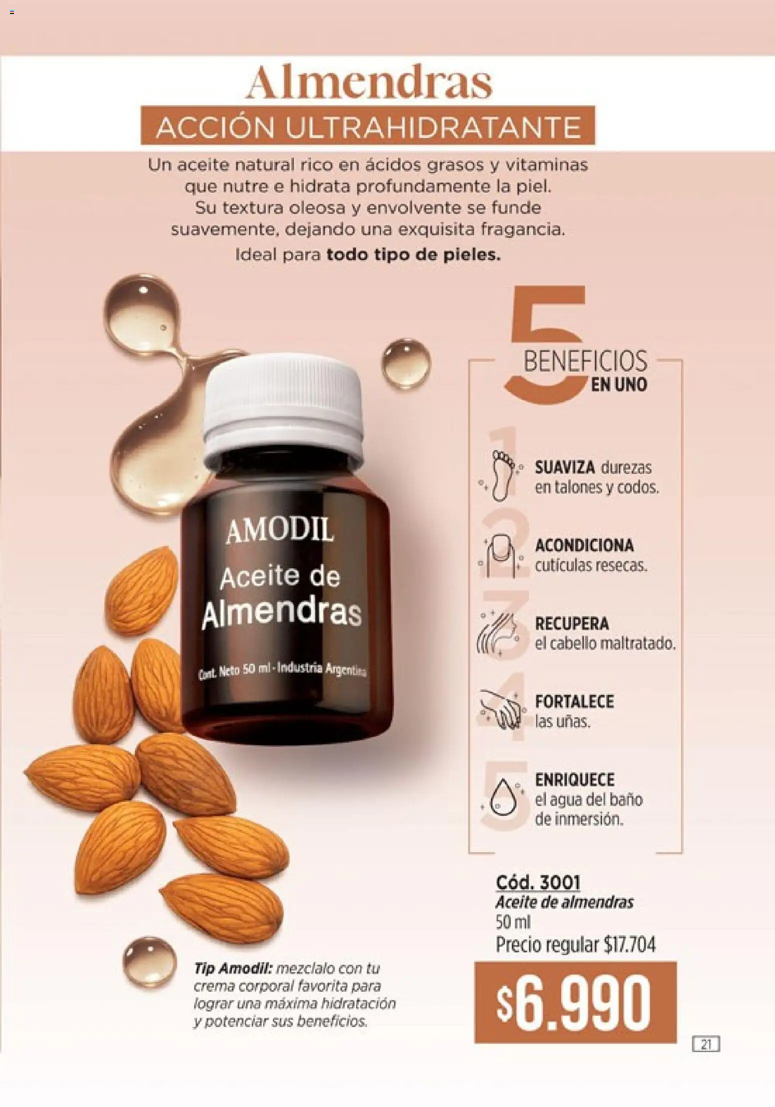 Amodil - Campaña 8 │ válido desde el 08.04.2026 | Página: 21 | Productos: Vitaminas, Almendras, Agua, Crema