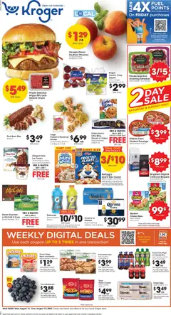 Preview of Kroger weekly ads valid from 13.08.2025