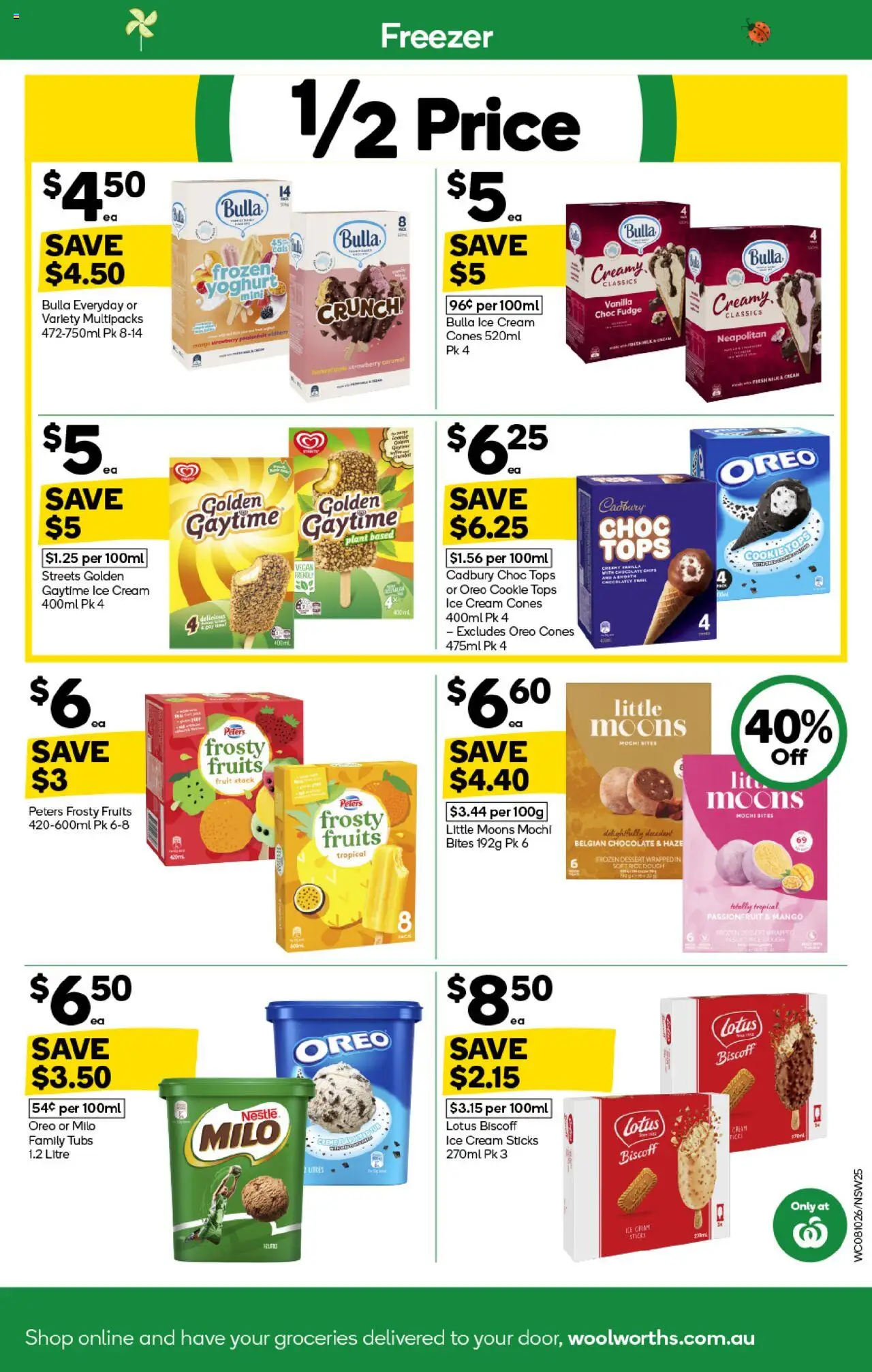 Woolworths catalogue - valid from 08.10.2025 | Page: 25 | Products: Chips, Cream, Fruits, Freezer
