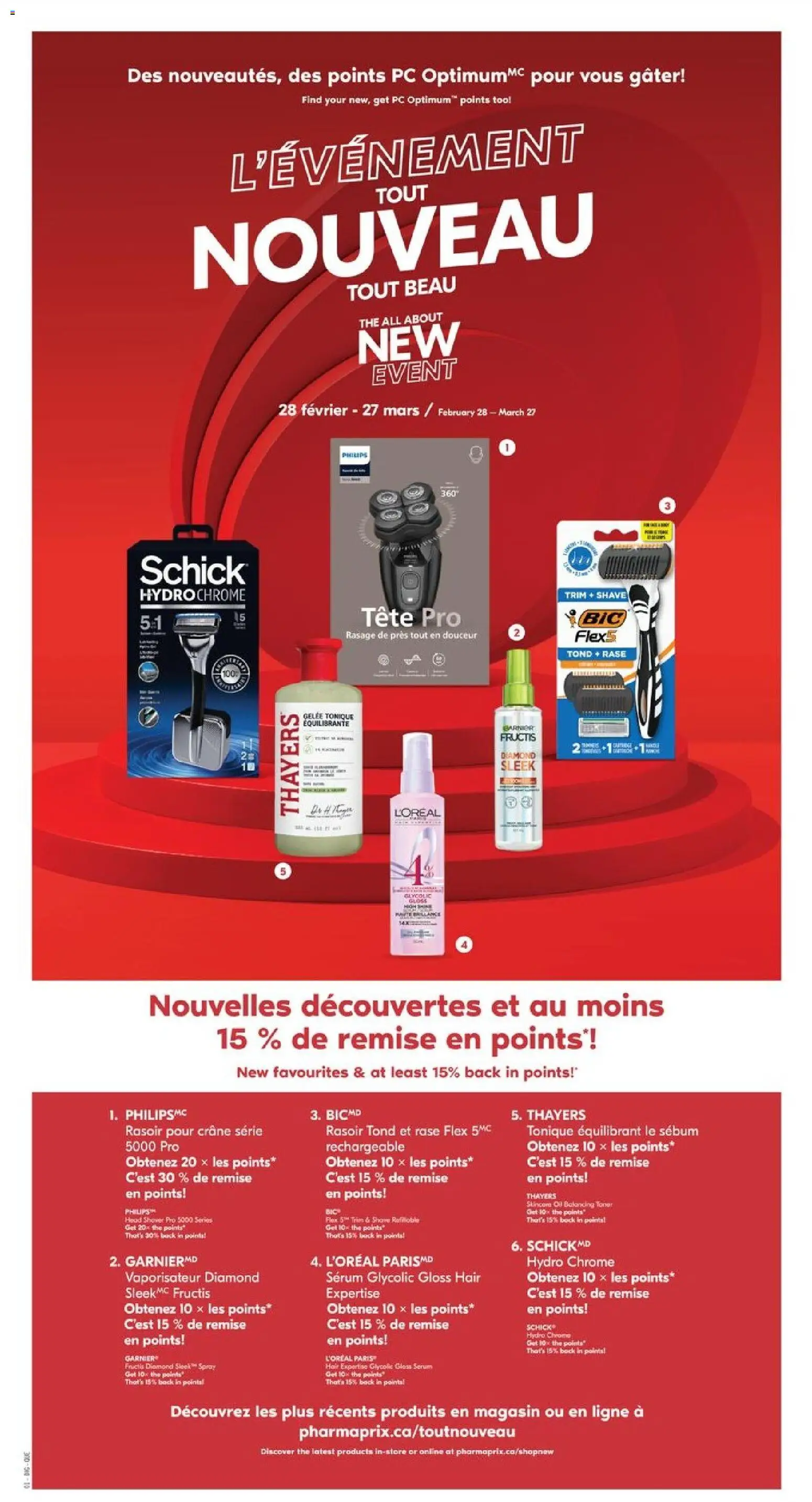 Pharmaprix flyer valid from 27.02.2026 | Page: 17 | Products: Toner, Shaver, Hair spray, Shower