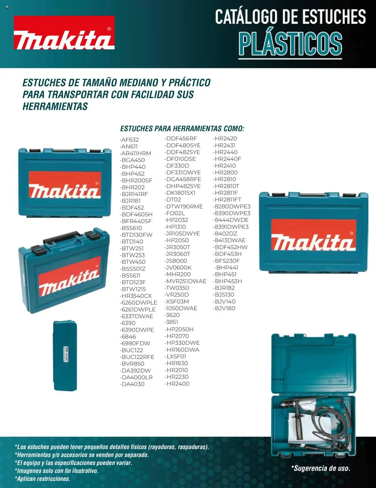 Nuevas ofertas de Makita válidas en toda la República Mexicana desde el 06.06.2022. ¡Encuentra las mejores ofertas en Makita - Catálogos De Estuches Plásticos! | Página: 3