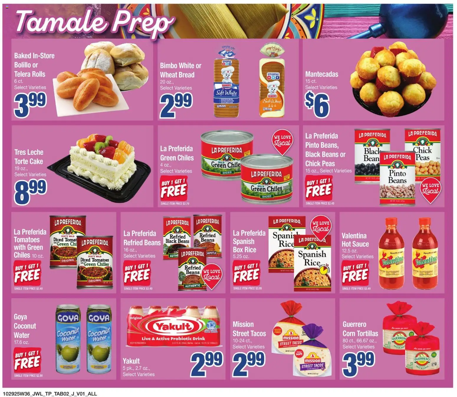 Jewel Osco Specialty Publication - valid from 29.10.2025 | Page: 2 | Products: Bread, Tomatoes, Water, Sauce