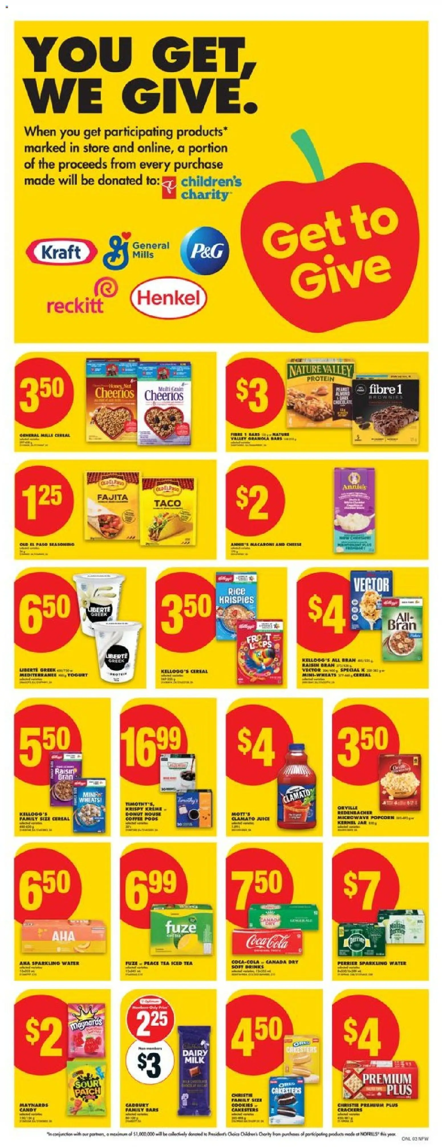 No Frills flyer valid from 23.10.2025 | Page: 8 | Products: Tea, Cookies, Yogurt, Juice