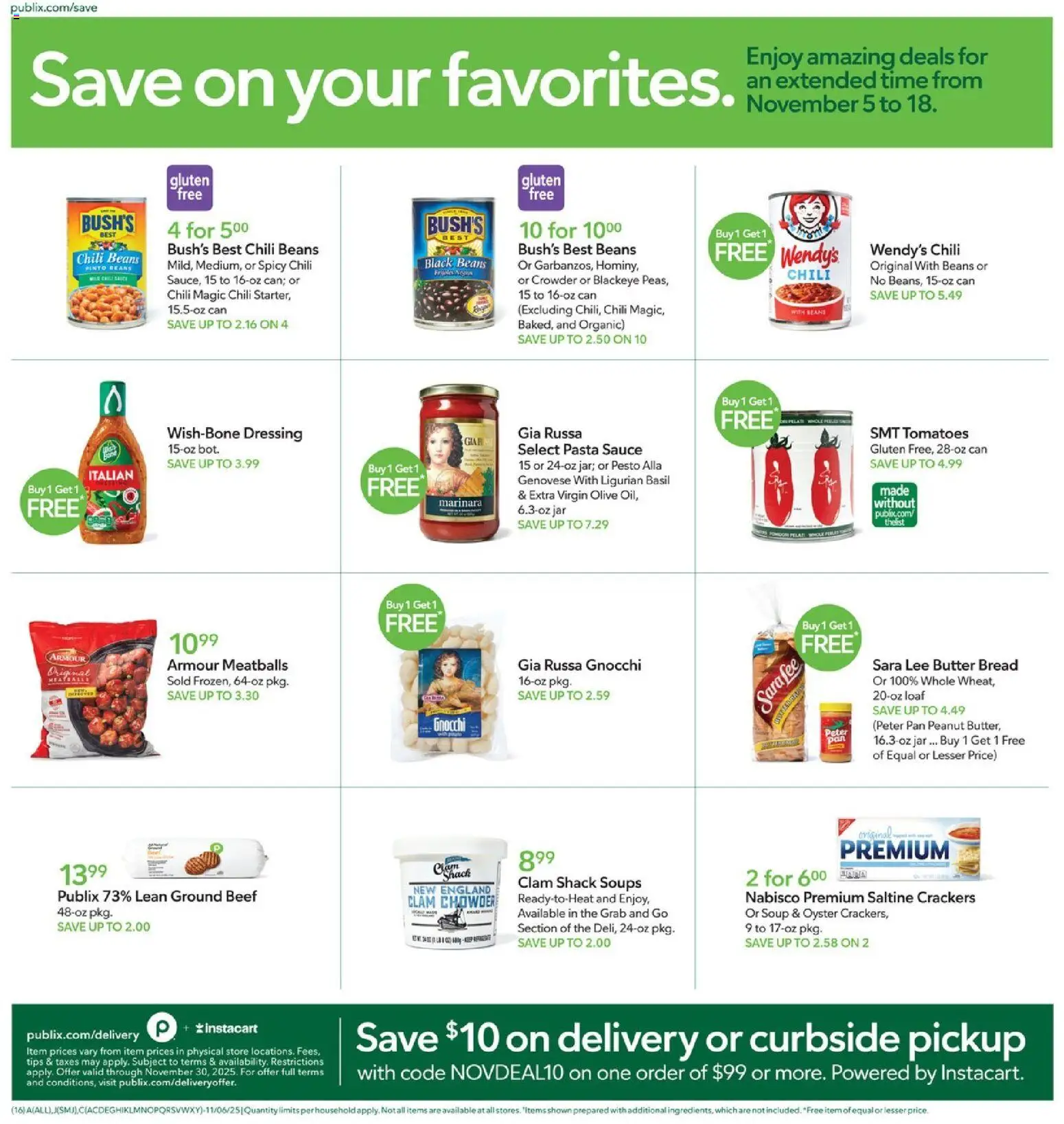 Publix Weekly Ad - valid from 12.11.2025 | Page: 17 | Products: Pan, Bread, Tomatoes, Sauce