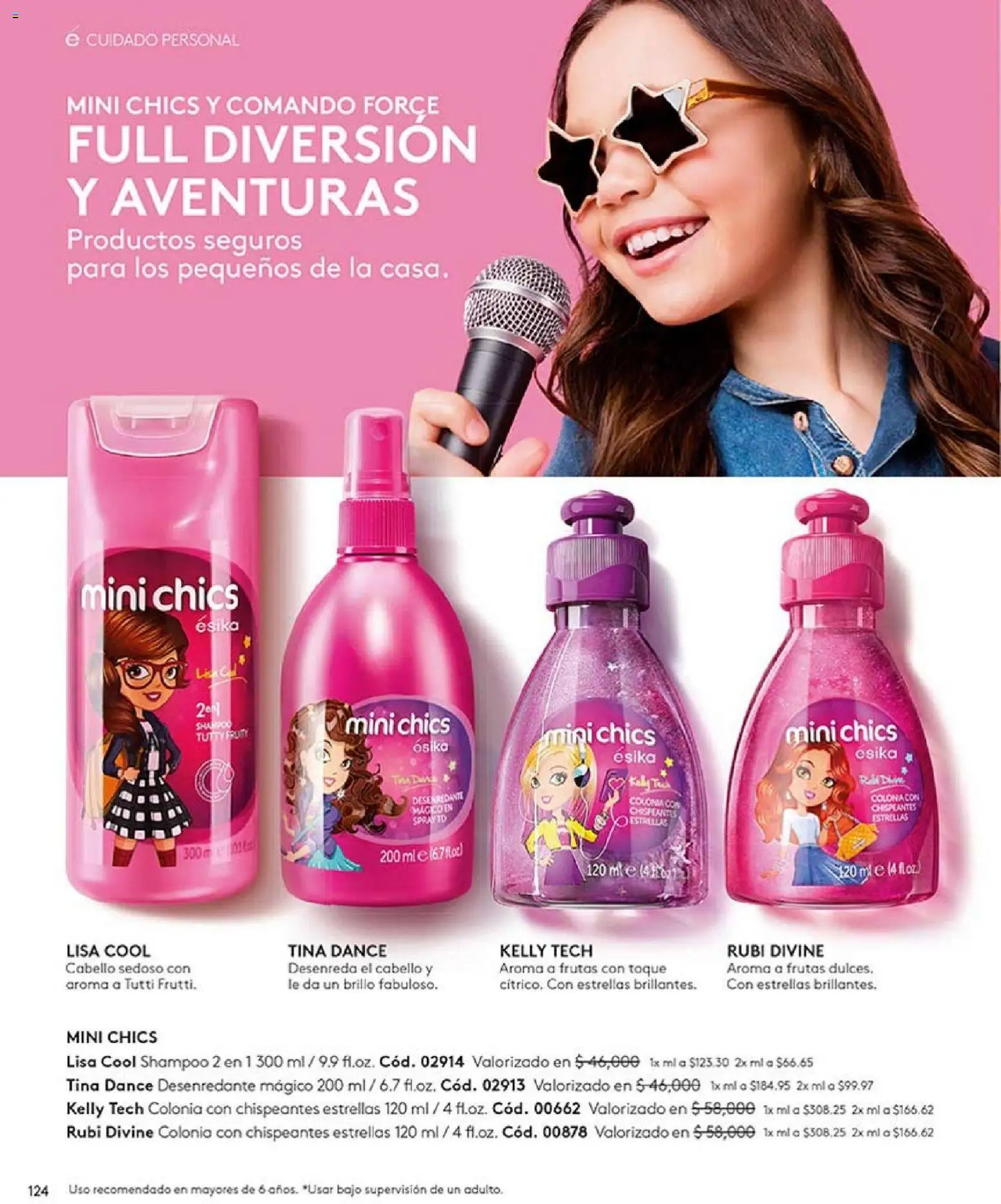 Ésika revista - valida desde el 01.02.2026 | Página: 124 | Productos: Shampoo, Brillo
