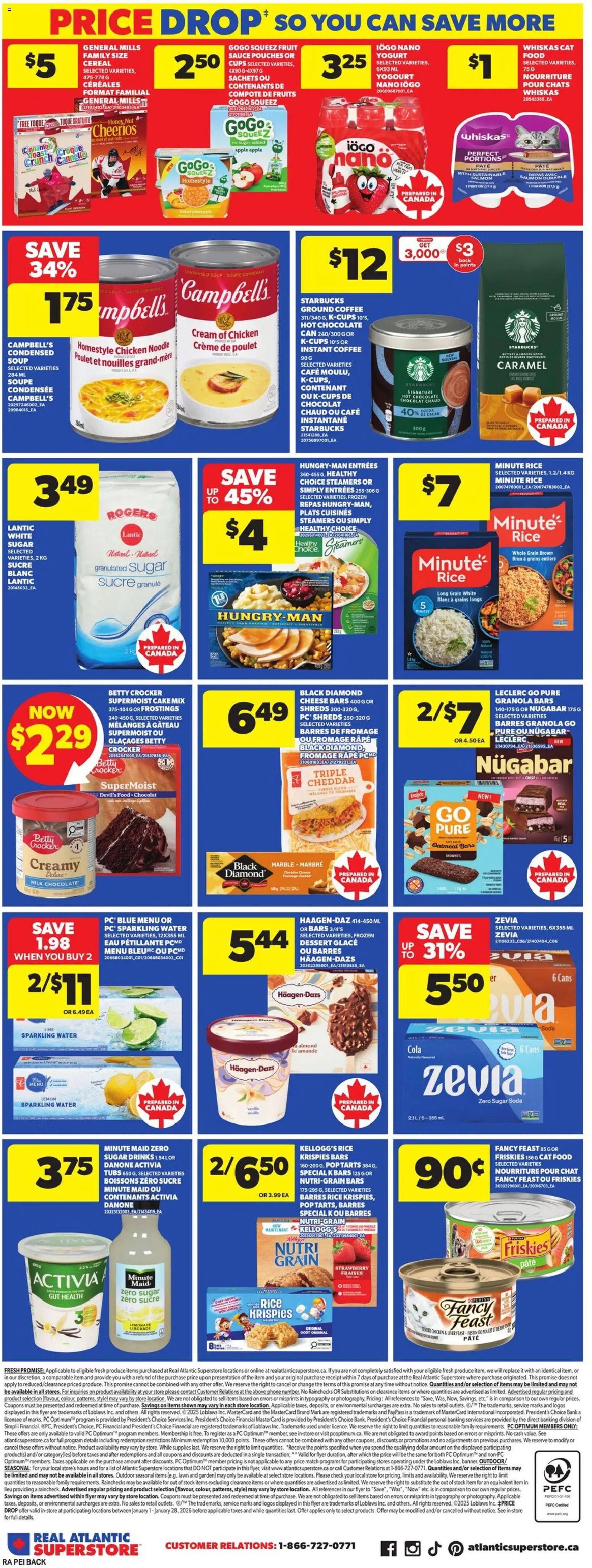 Atlantic Superstore flyer valid from 15.01.2026 | Page: 4 | Products: Rice, Milk, Coffee, Chocolate