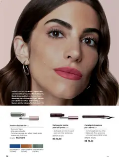 Natura - Ciclo 04/2026 - Pré-Visualização do folheto da loja Natura, válido de 19.02.2026 | Página: 72 | Produtos: Máscara para cílios, Caneta, Base, Sérum