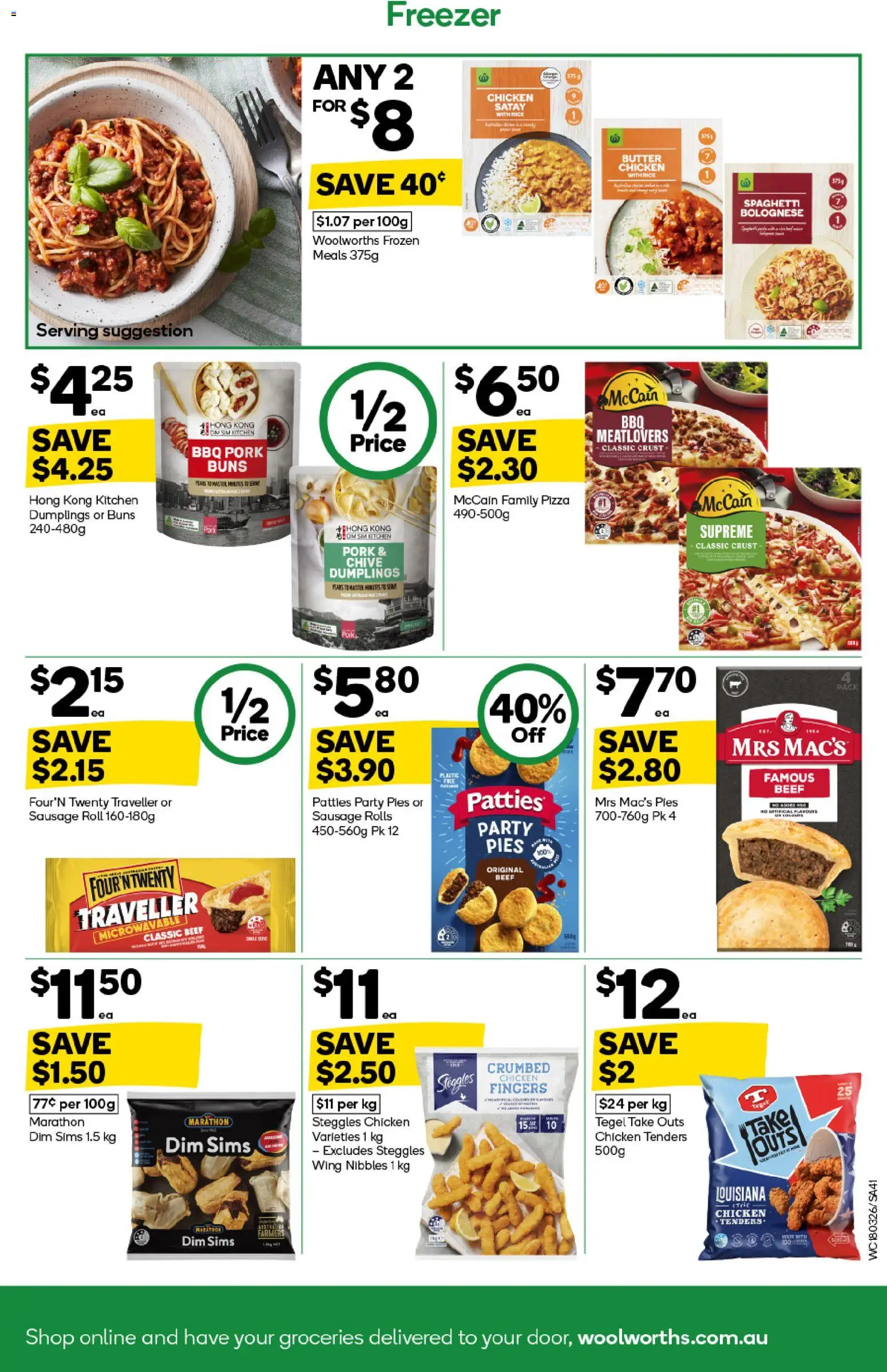 Woolworths catalogue - valid from 18.03.2026 | Page: 41 | Products: Butter, Chicken, Pork, Pies