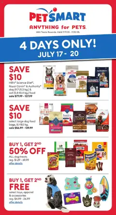 Preview of Petsmart weekly flyer / circulaire from shop Petsmart valid from 17.07.2025