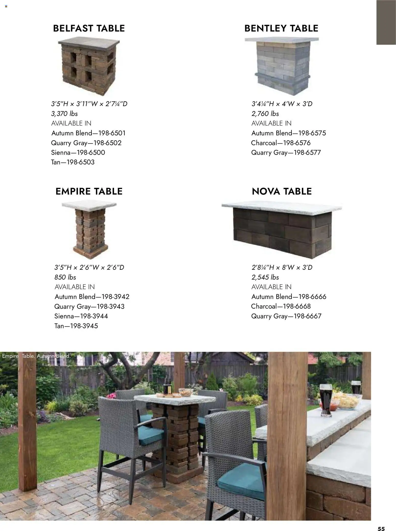 Menards Outdoor Catalog - valid from 02.04.2026 | Page: 55 | Products: Table