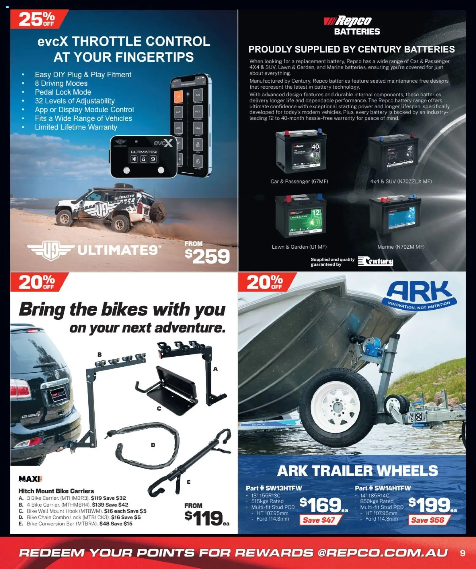 Repco catalogue - valid from 30.10.2025 | Page: 9 | Products: Battery, Chain, Batteries