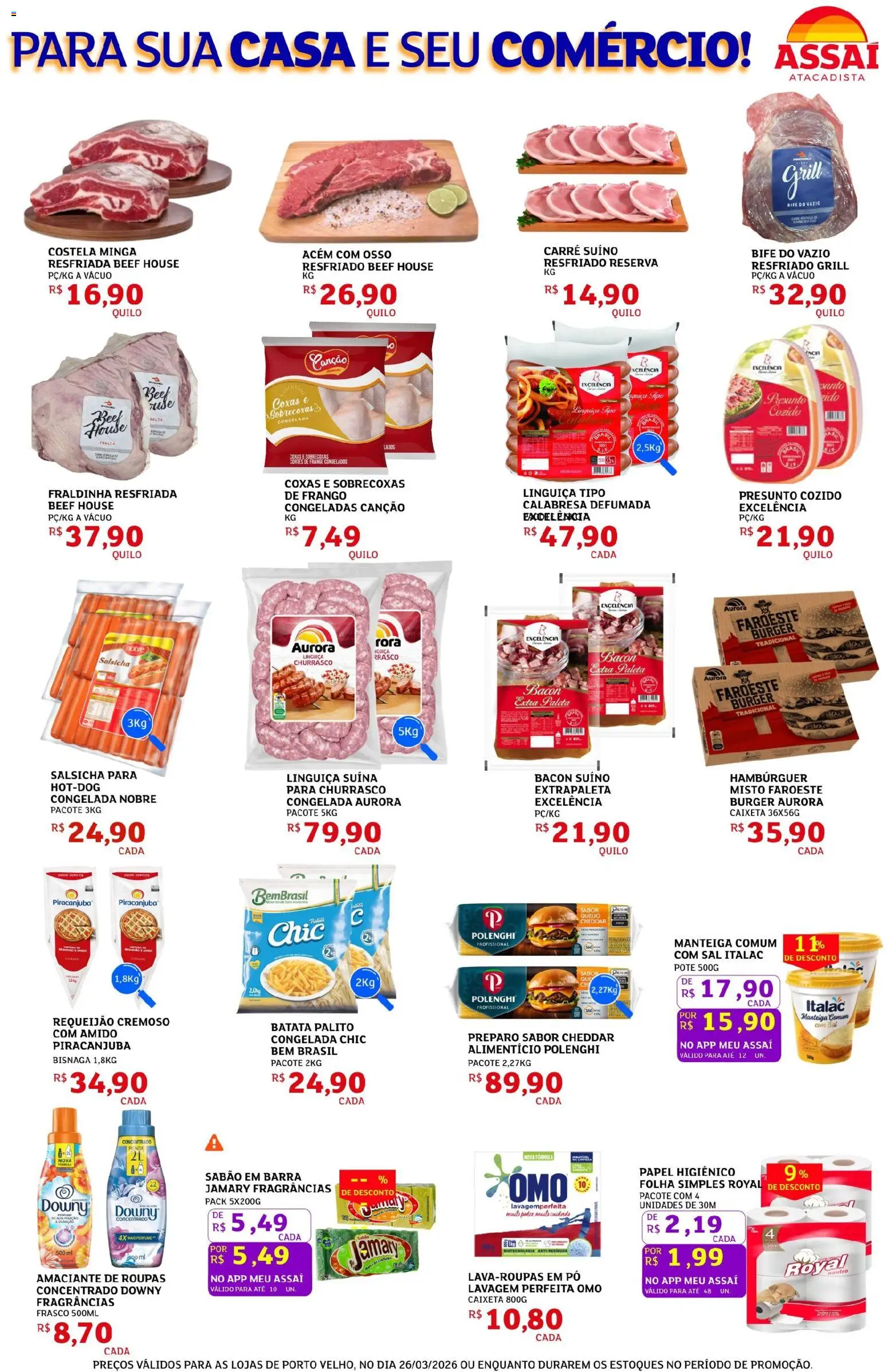 Assaí Atacadista Folheto - válido de 26.03.2026 | Página: 3 | Produtos: Grill, Sabão em barra, Pó, Frango