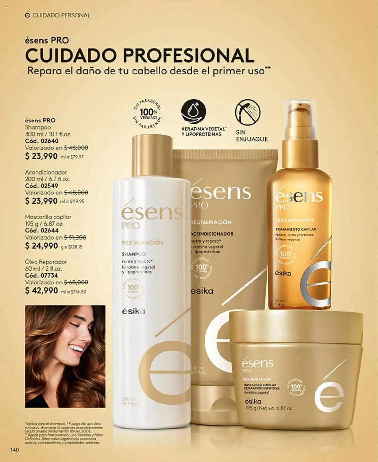 Ésika revista - valida desde el 29.07.2025 | Página: 140 | Productos: Shampoo, Mascarilla, Acondicionador