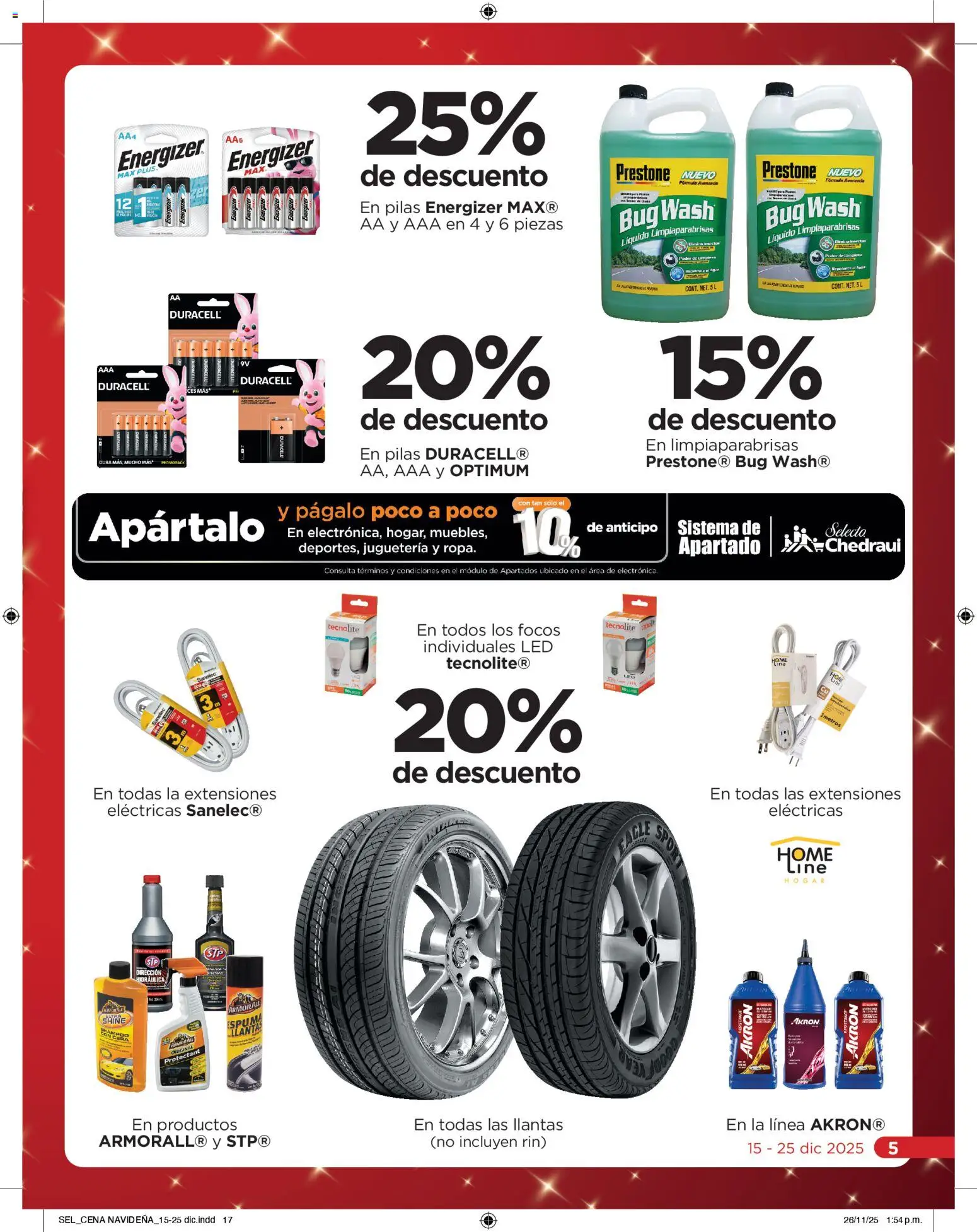 Nuevas ofertas de Chedraui válidas en toda la República Mexicana desde el 15.12.2025. ¡Encuentra las mejores ofertas en Chedraui folleto Delicias! | Página: 16 | Productos: Agua, Espuma, Cera, Pilas