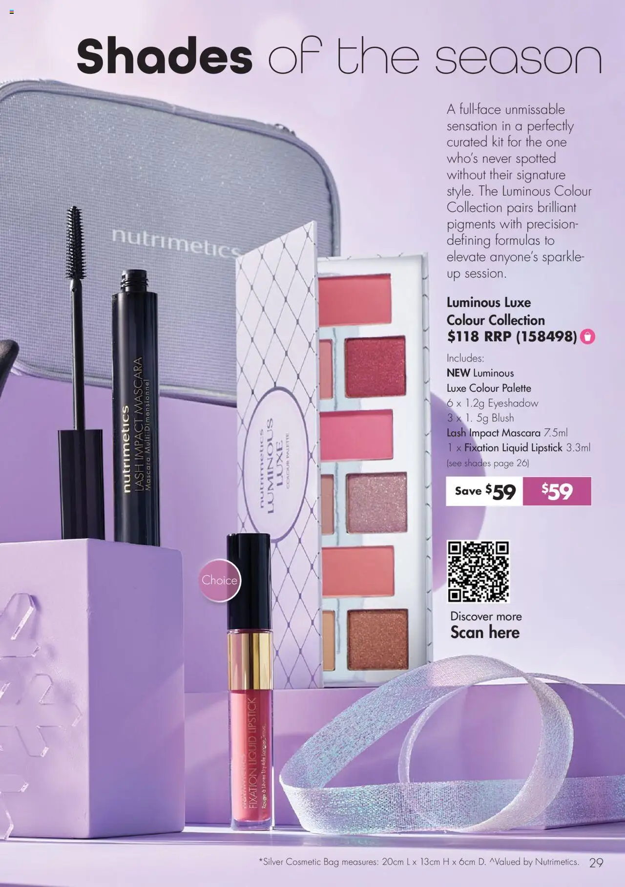 Nutrimetics catalogue - valid from 12.10.2025 | Page: 33 | Products: Blush, Mascara, Lipstick, Bag
