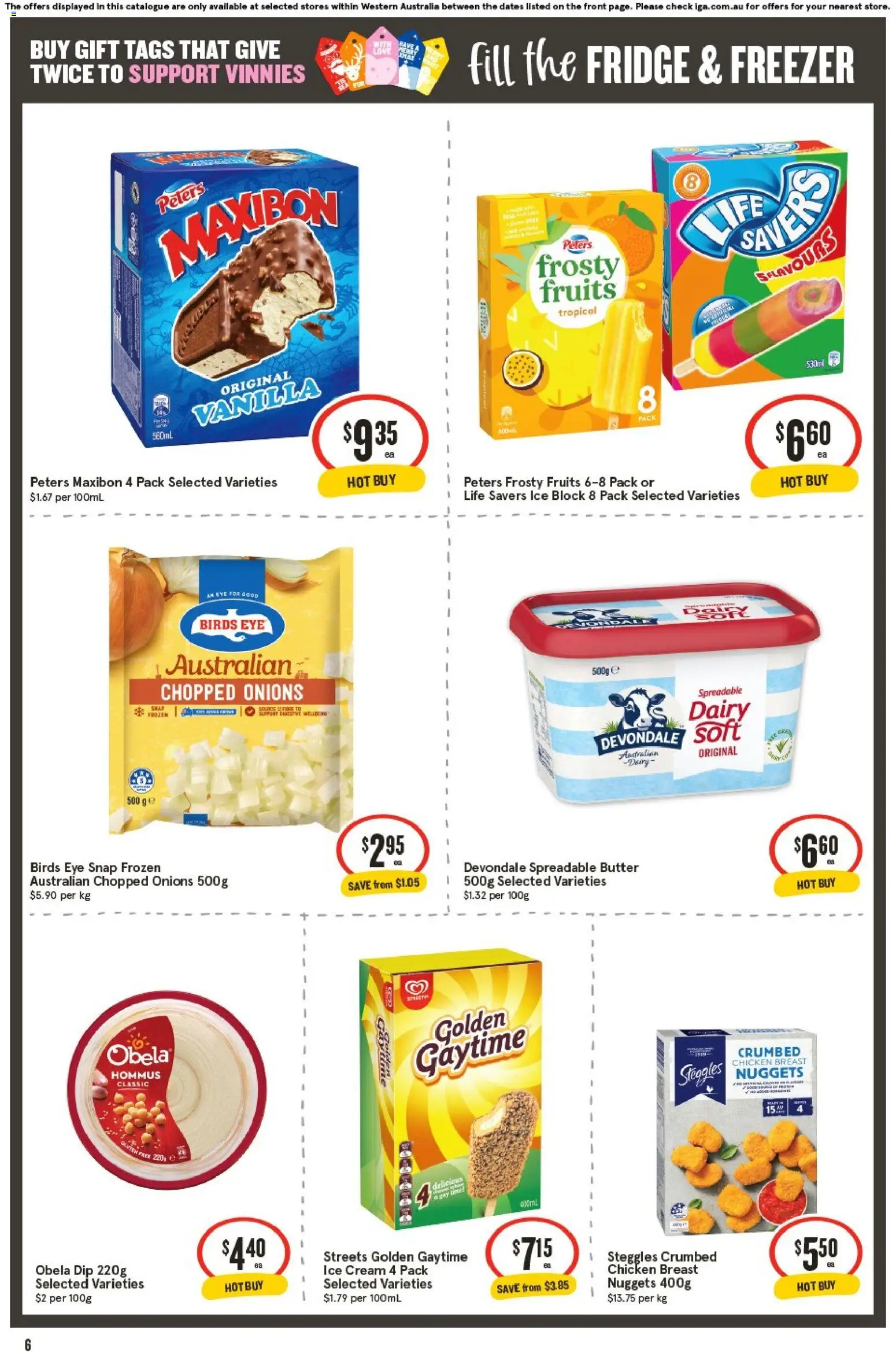 IGA catalogue - valid from 26.11.2025 | Page: 6 | Products: Dairy, Cream, Fruits, Fridge