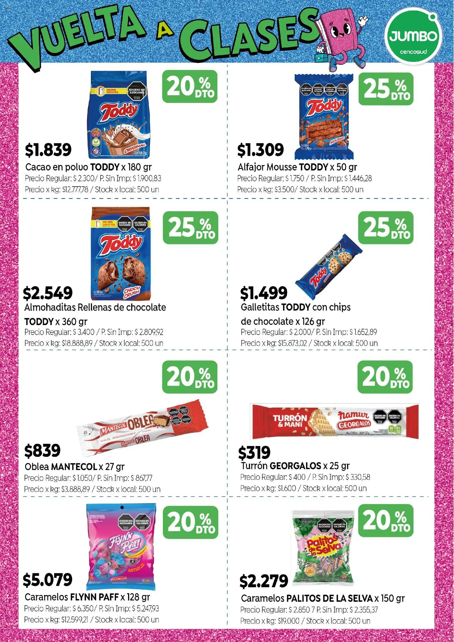 Jumbo - Especial Listos Para El Cole │ válido desde el 18.02.2026 | Página: 3 | Productos: Cinta, Mani, Mousse, Alfajor