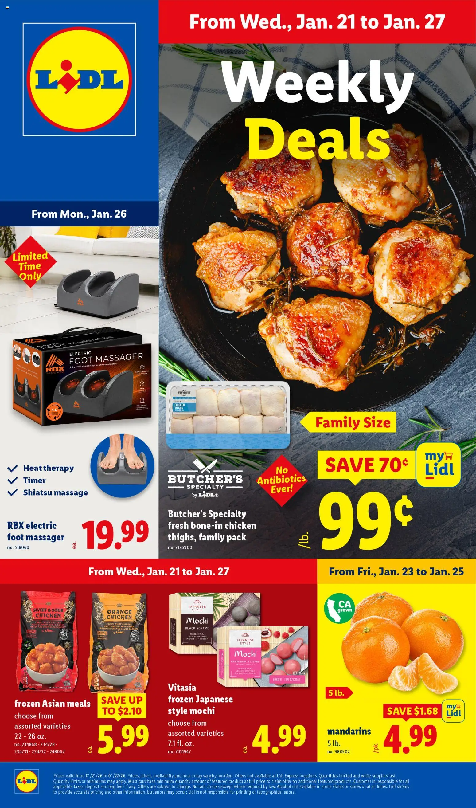 Lidl Weekly Ad - valid from 21.01.2026 | Page: 1 | Products: Mandarins, Sauce, Raspberry, Bag