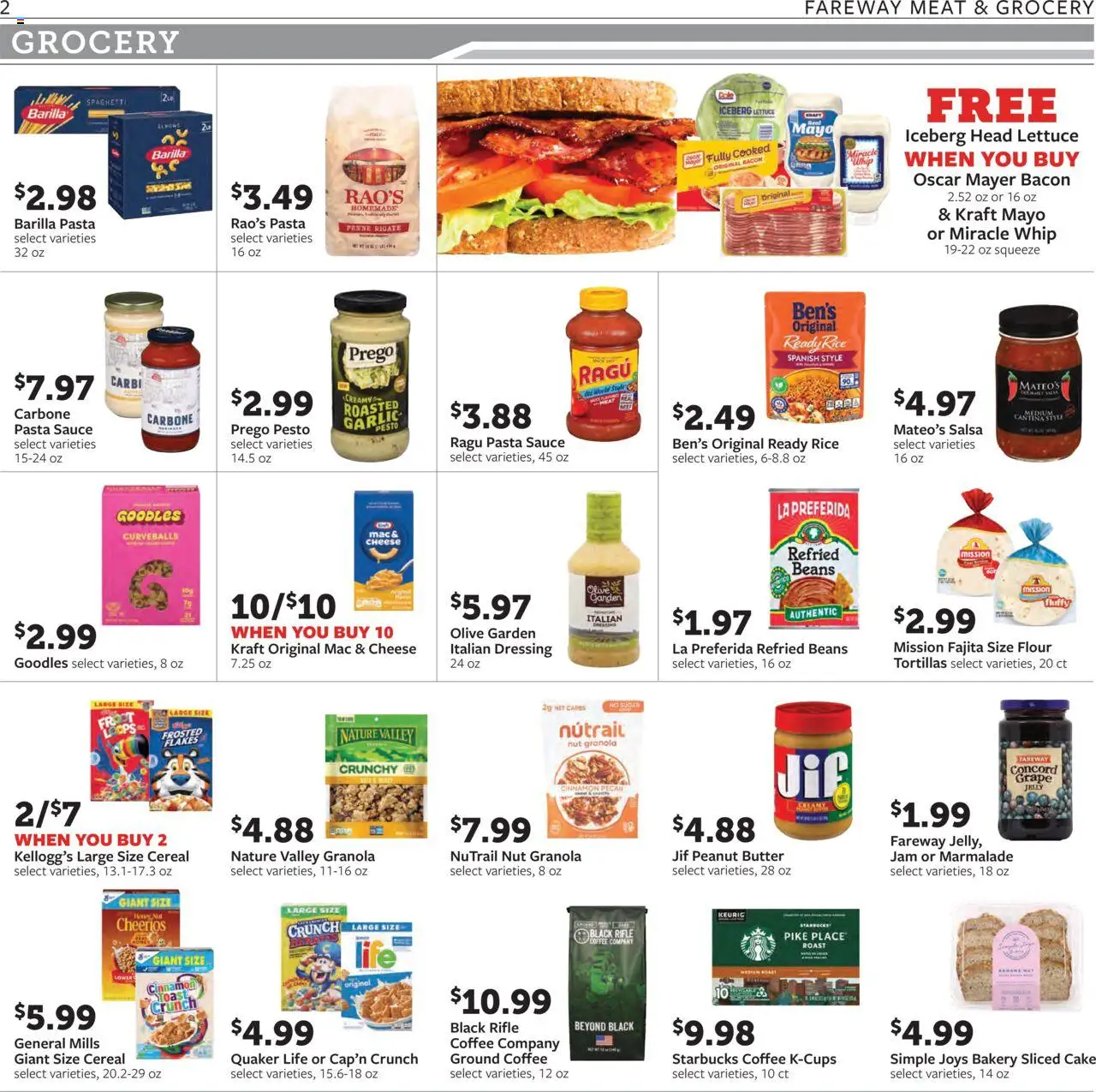 Fareway Weekly Ad - valid from 11.08.2025 | Page: 2 | Products: Bakery, Butter, Coffee, Sugar