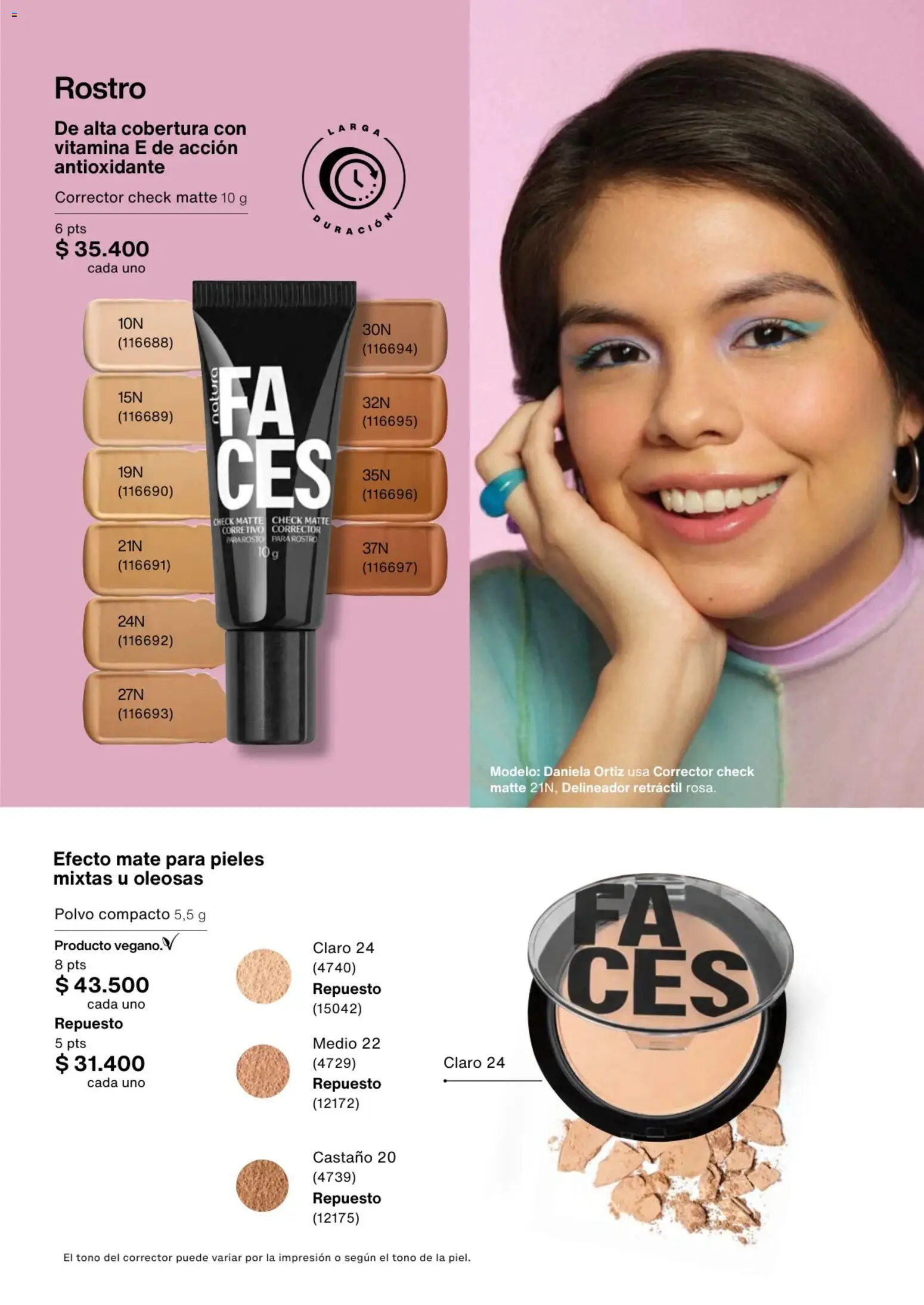 Natura revista - valida desde el 02.01.2026 | Página: 72 | Productos: Polvo compacto, Polvo, Delineador, Corrector