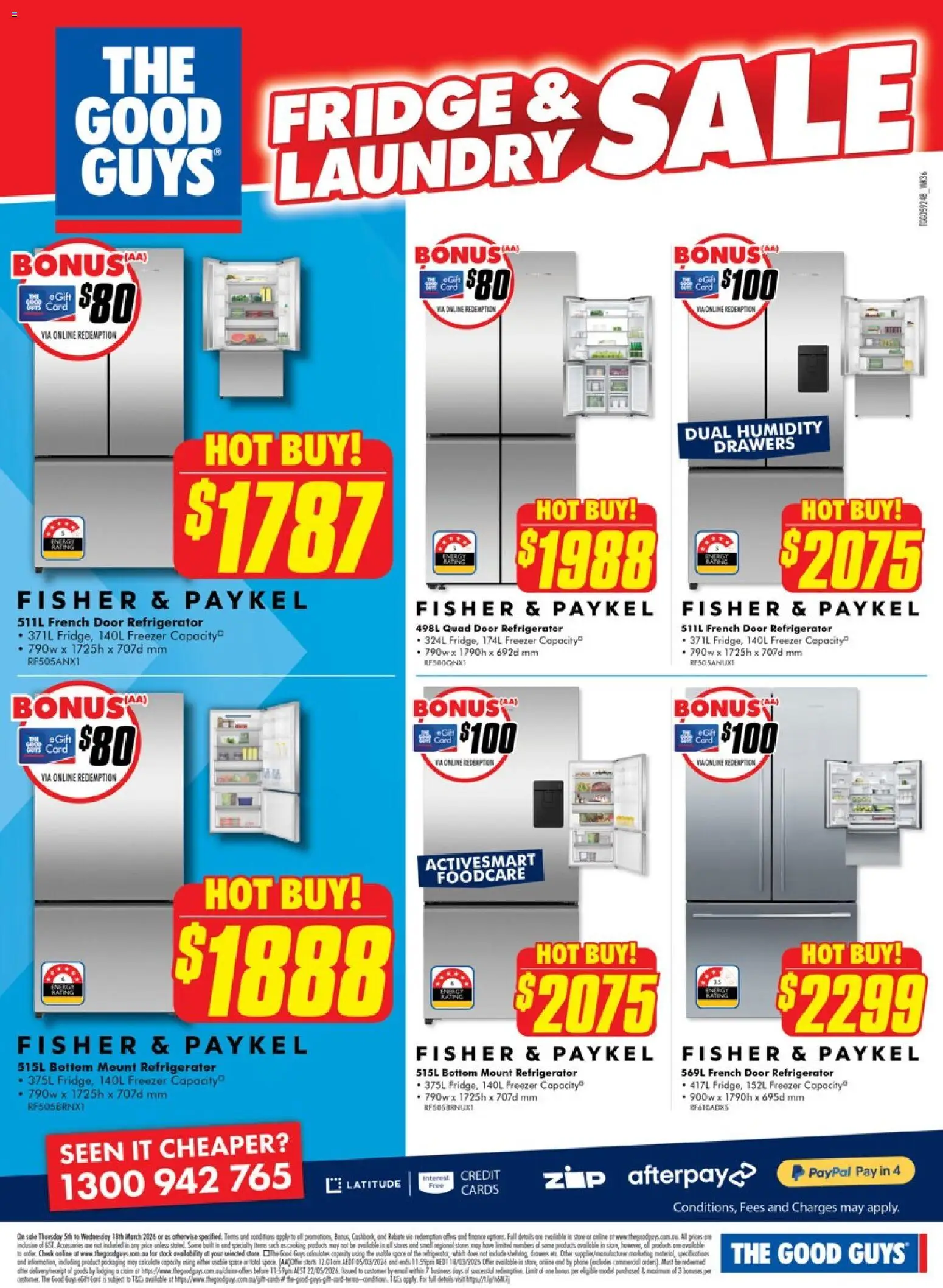 The Good Guys catalogue - valid from 05.03.2026 | Page: 17 | Products: Door, Phone, Laundry, Freezer