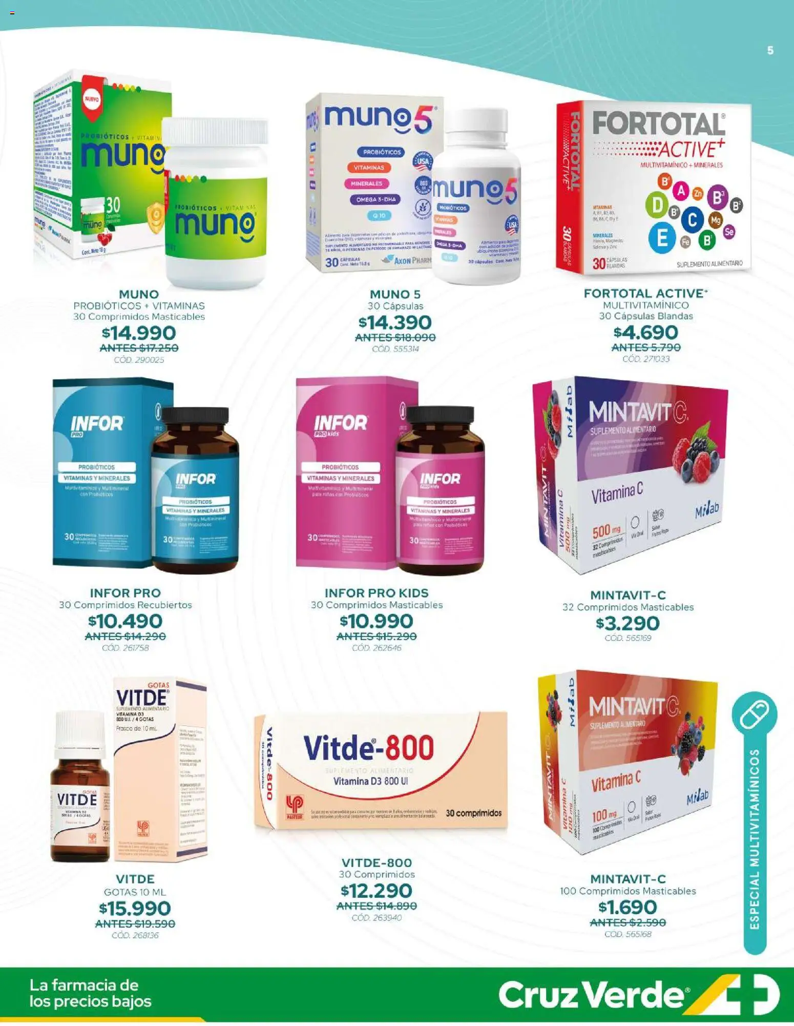 Cruz Verde - Ahorro Marzo │ válido desde el 01.03.2026 | Página: 5 | Productos: Frasco, Vitaminas