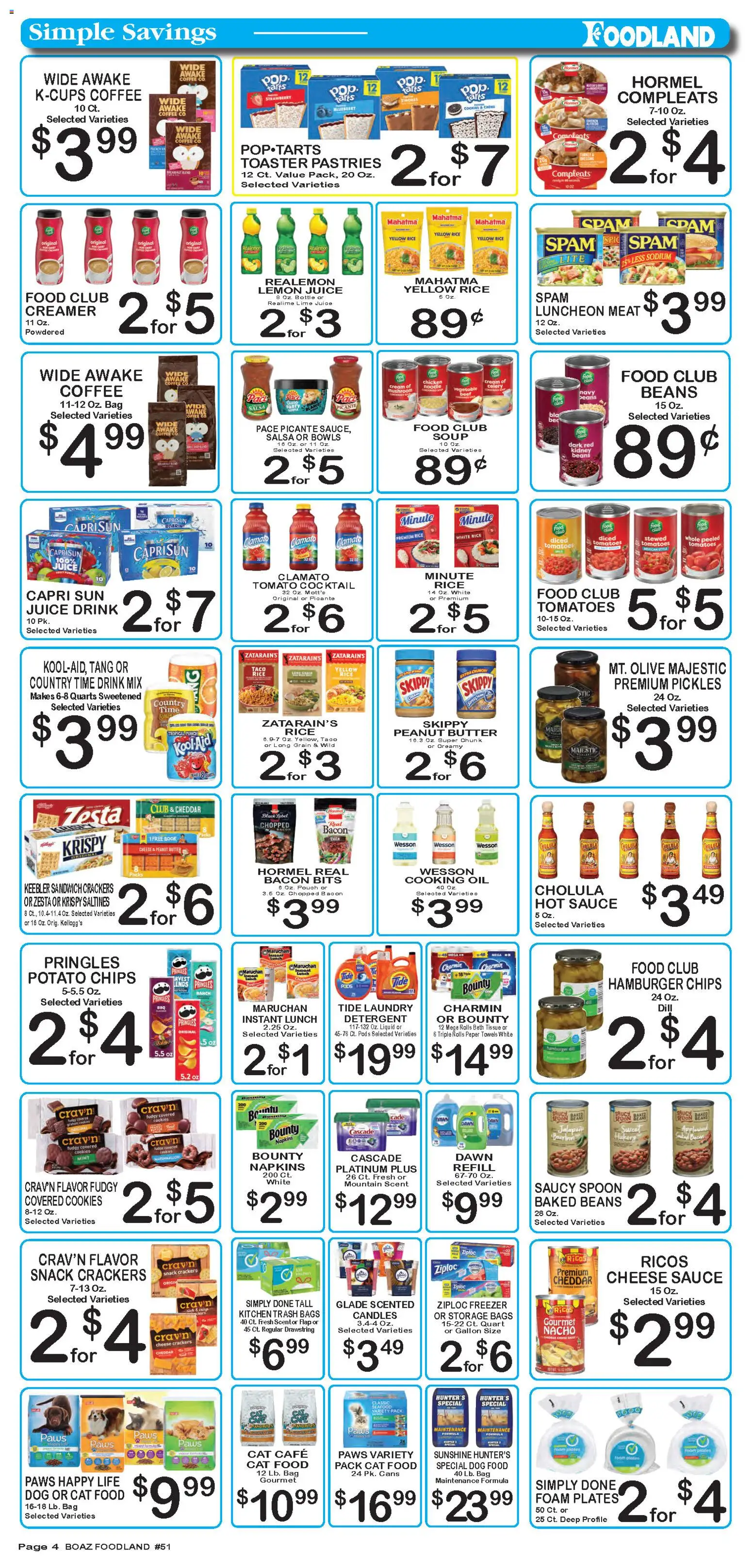 Foodland Weekly Ad - valid from 28.04.2026 | Page: 4 | Products: Cat Food, Butter, Chips, Seafood