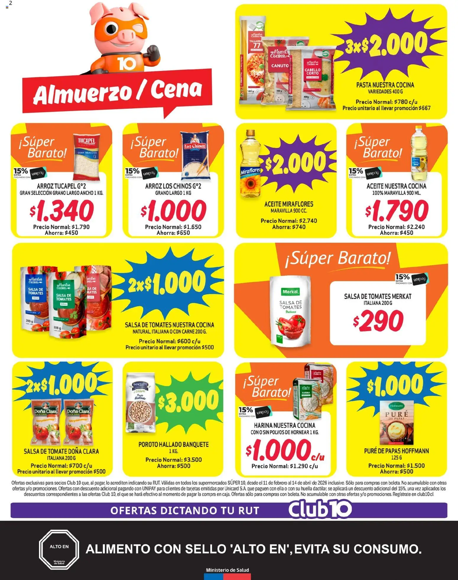 Alvi - CSúper Barato │ válido desde el 11.02.2026 | Página: 2 | Productos: Harina, Arroz, Aceite, Pasta