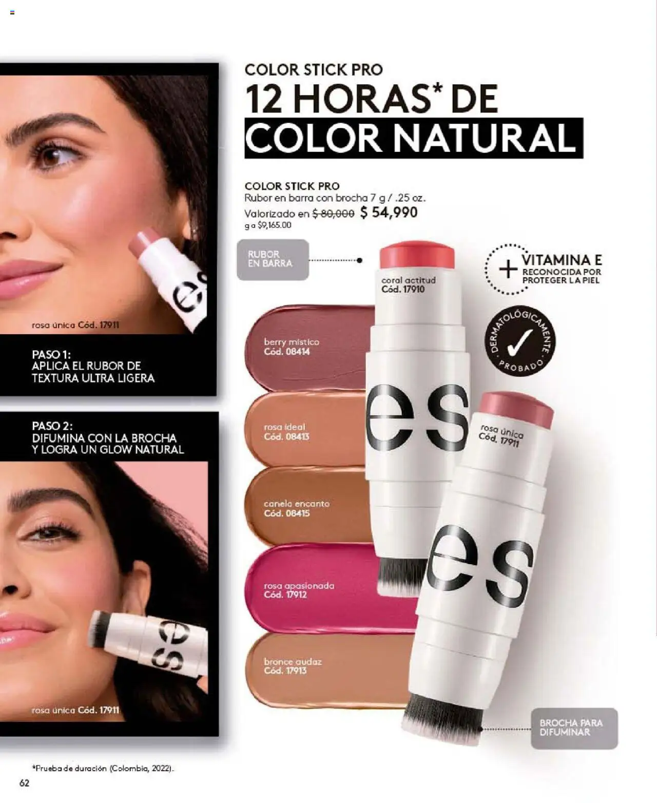 Ésika revista - valida desde el 24.09.2025 | Página: 62 | Productos: Rubor, Brocha