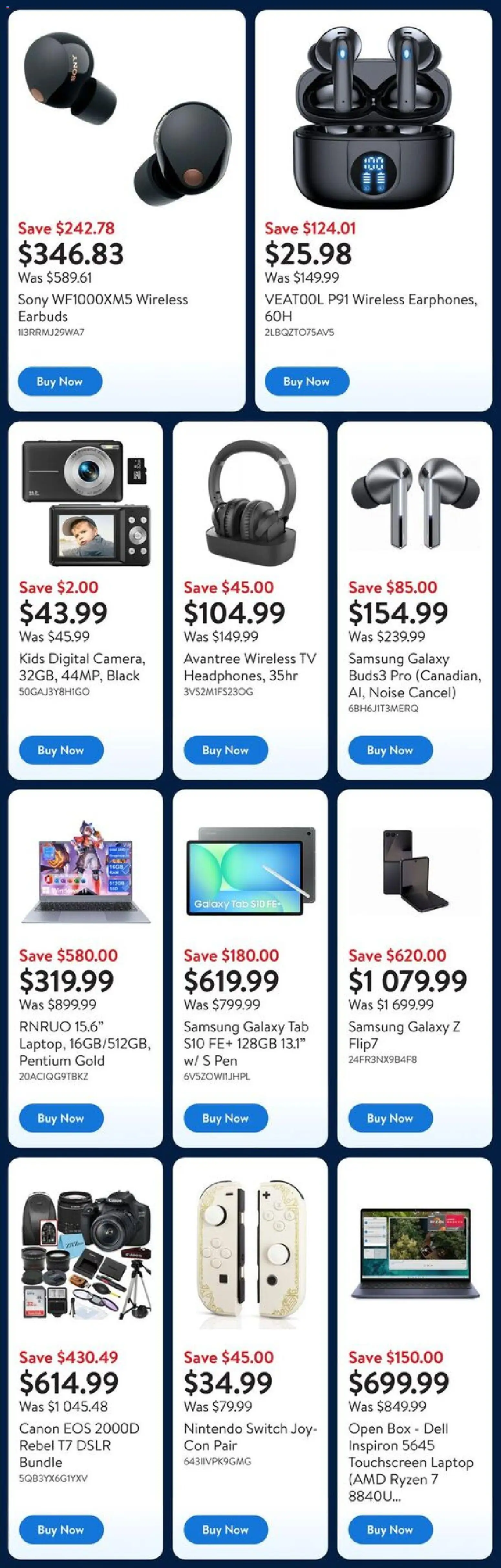 Walmart flyer valid from 06.11.2025 | Page: 3 | Products: Tv, Box