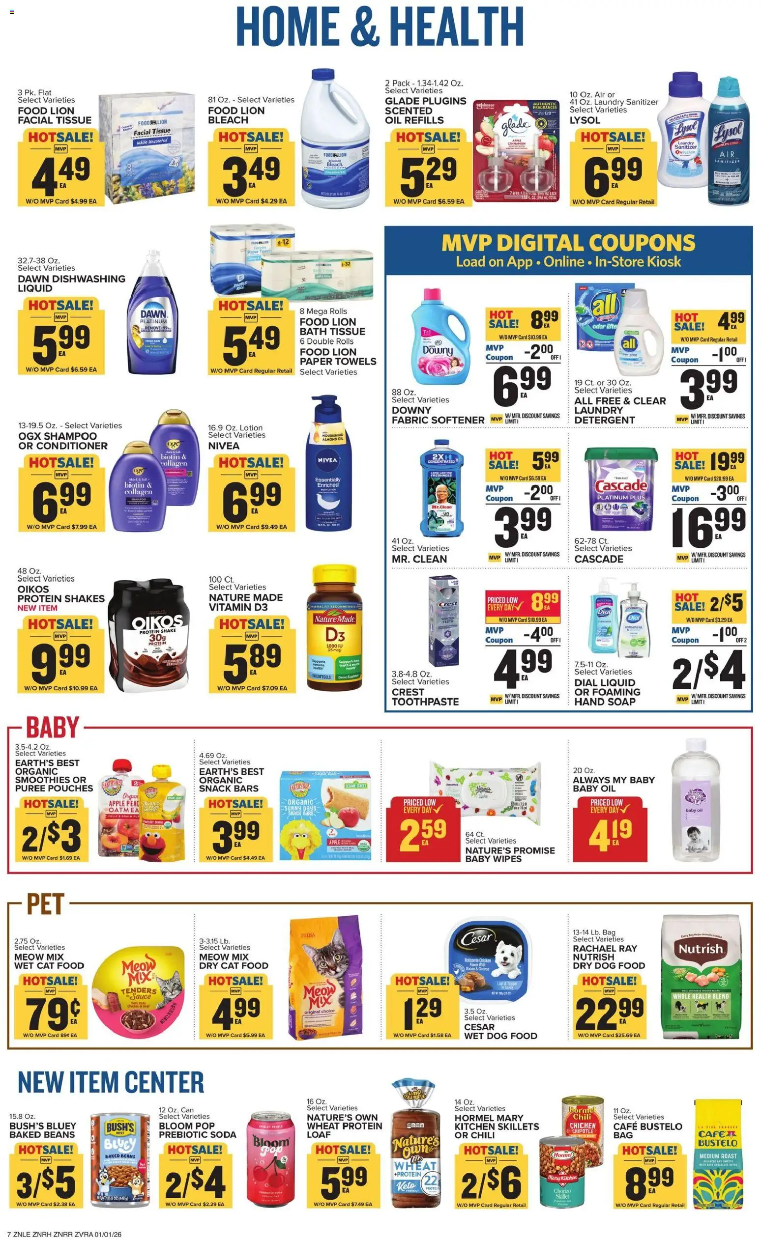 Food Lion Weekly Ad - valid from 01.01.2026 | Page: 13 | Products: Bath, Dog Food, Oil, Soap