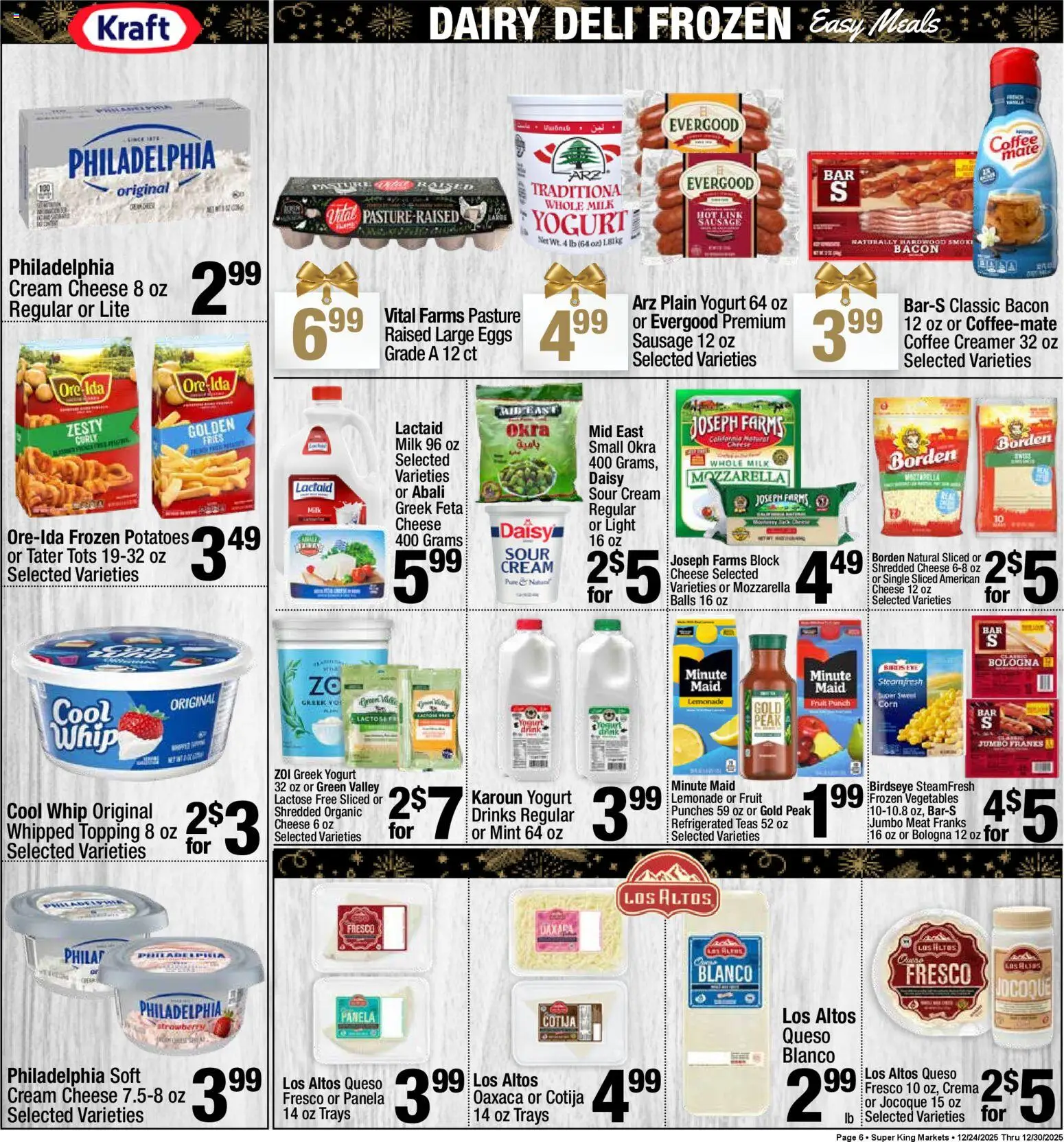 Super King - Weekly Ad - valid from 24.12.2025 | Page: 7 | Products: Cheese, Yogurt, Sour cream, Cream