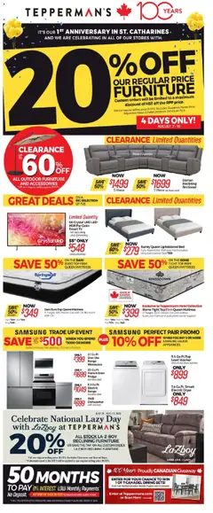 Preview of Tepperman's weekly flyer / circulaire from shop Tepperman's valid from 07.08.2025