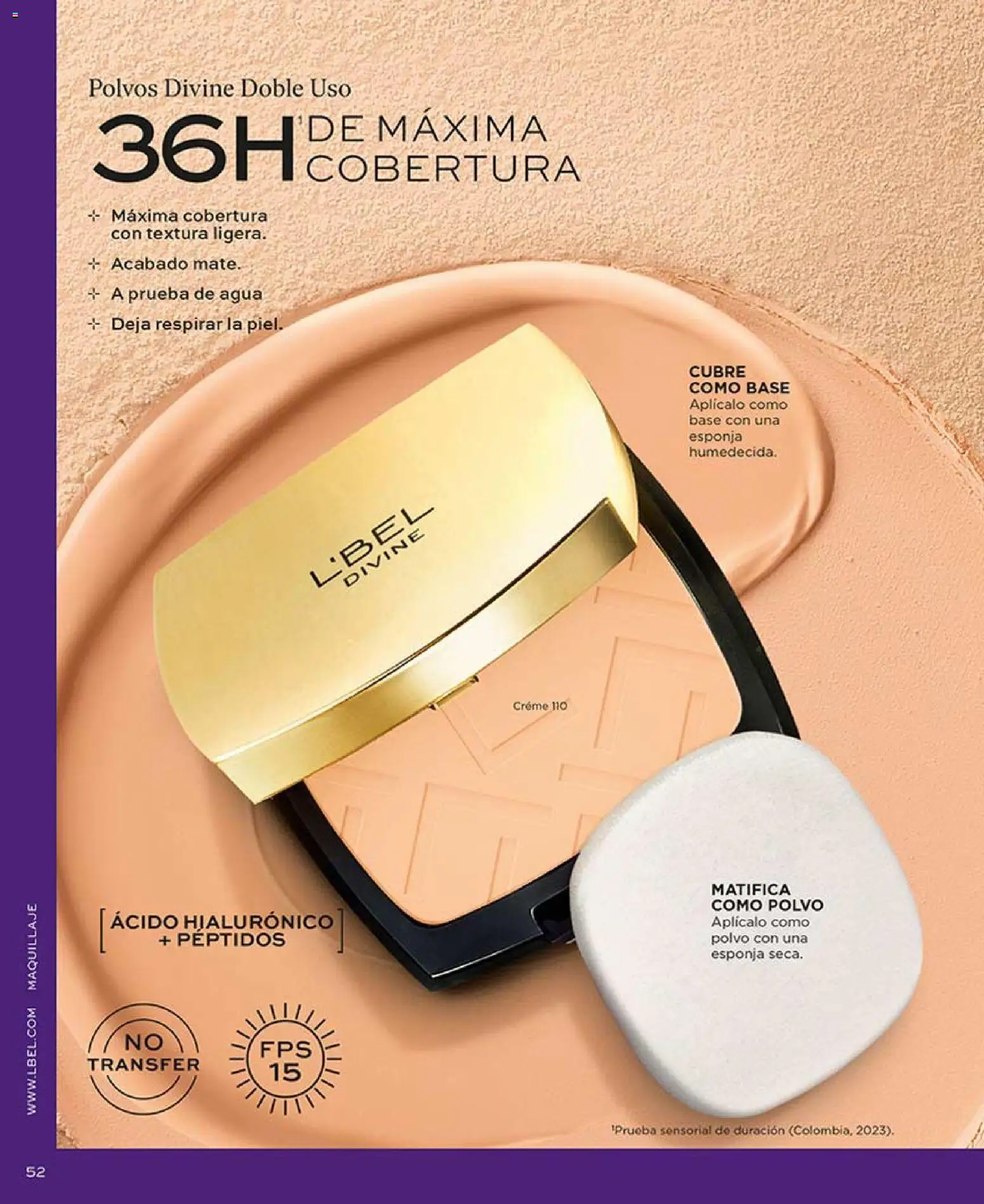 Catálogo L'Bel Campaña 5 │ válido desde el 01.03.2026 | Página: 52 | Productos: Esponja, Agua, Polvo, Base