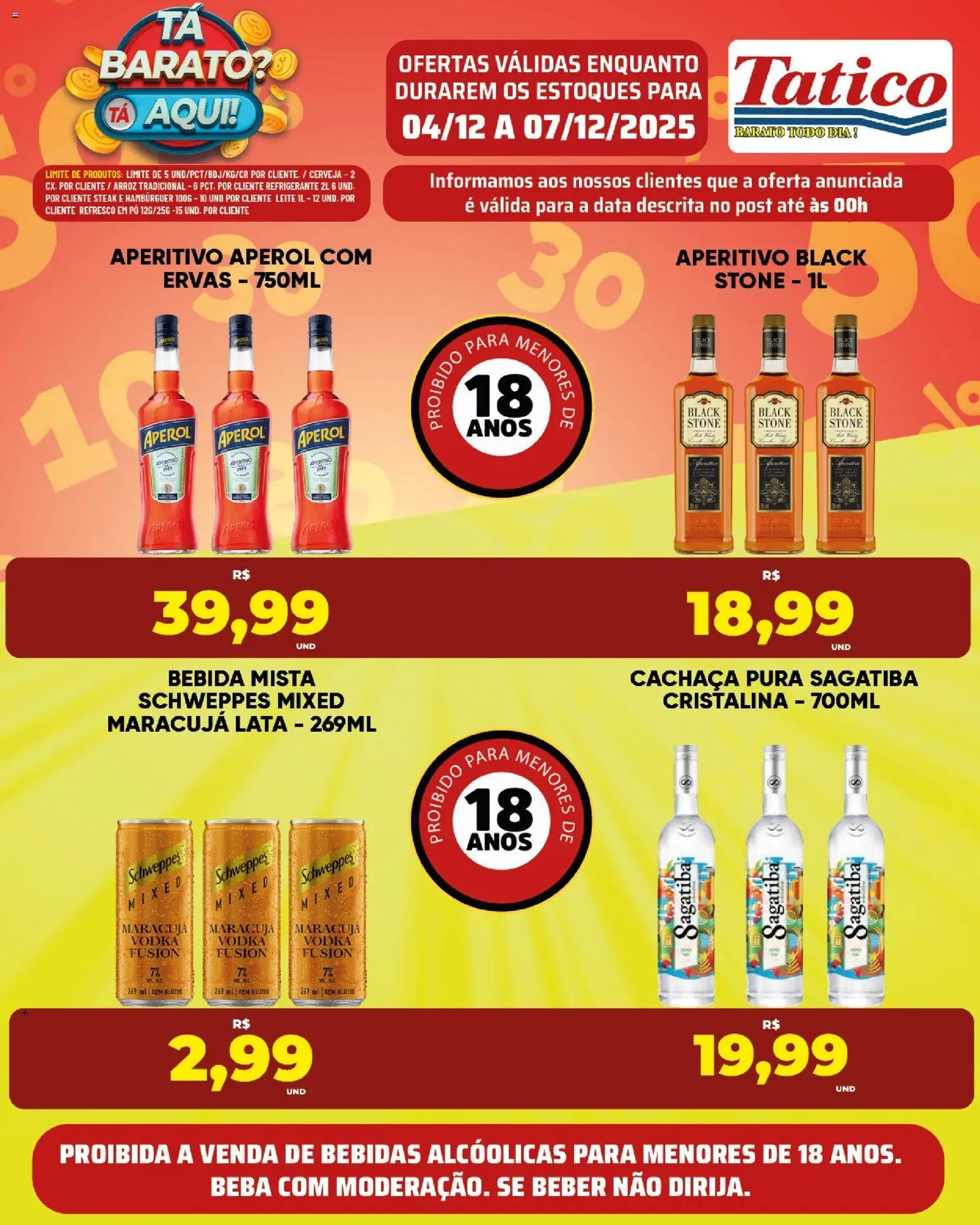 Tatico Folheto - válido de 05.12.2025 | Página: 26 | Produtos: Leite, Hambúrguer, Bebida, Refrigerante