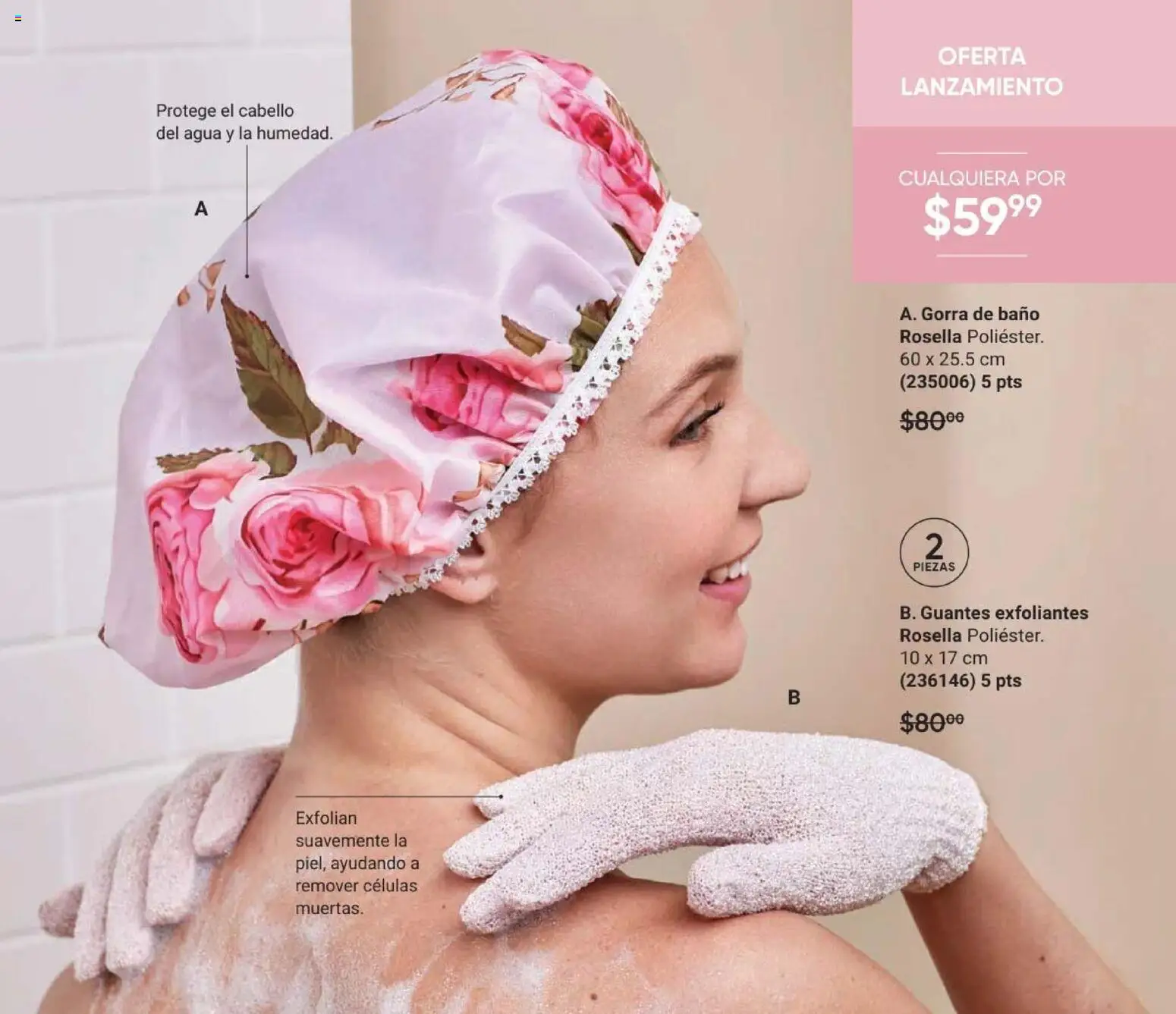 Nuevas ofertas de AVON válidas en toda la República Mexicana desde el 02.04.2026. ¡Encuentra las mejores ofertas en AVON Casa & Estilo 6 2026! | Página: 107 | Productos: Gorra, Guantes, Agua, Baño