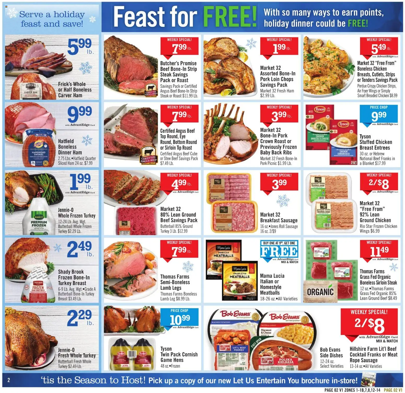 Price Chopper Weekly Ad - valid from 13.12.2025 | Page: 2 | Products: Blanket, Cheese, Pork, Potatoes
