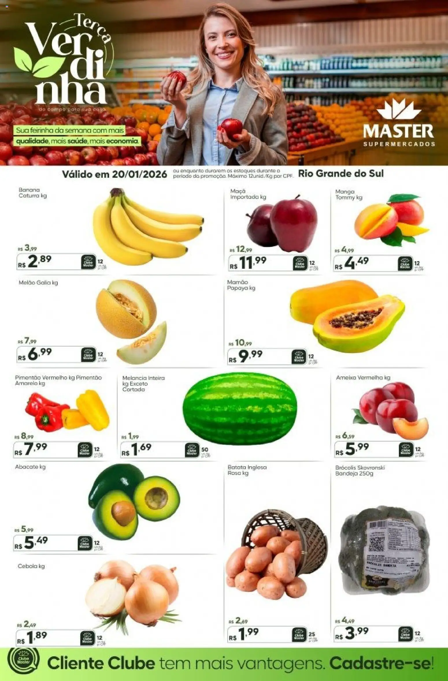 Master Folheto - válido de 20.01.2026 | Página: 1 | Produtos: Melancia, Melão, Bandeja, Ameixa
